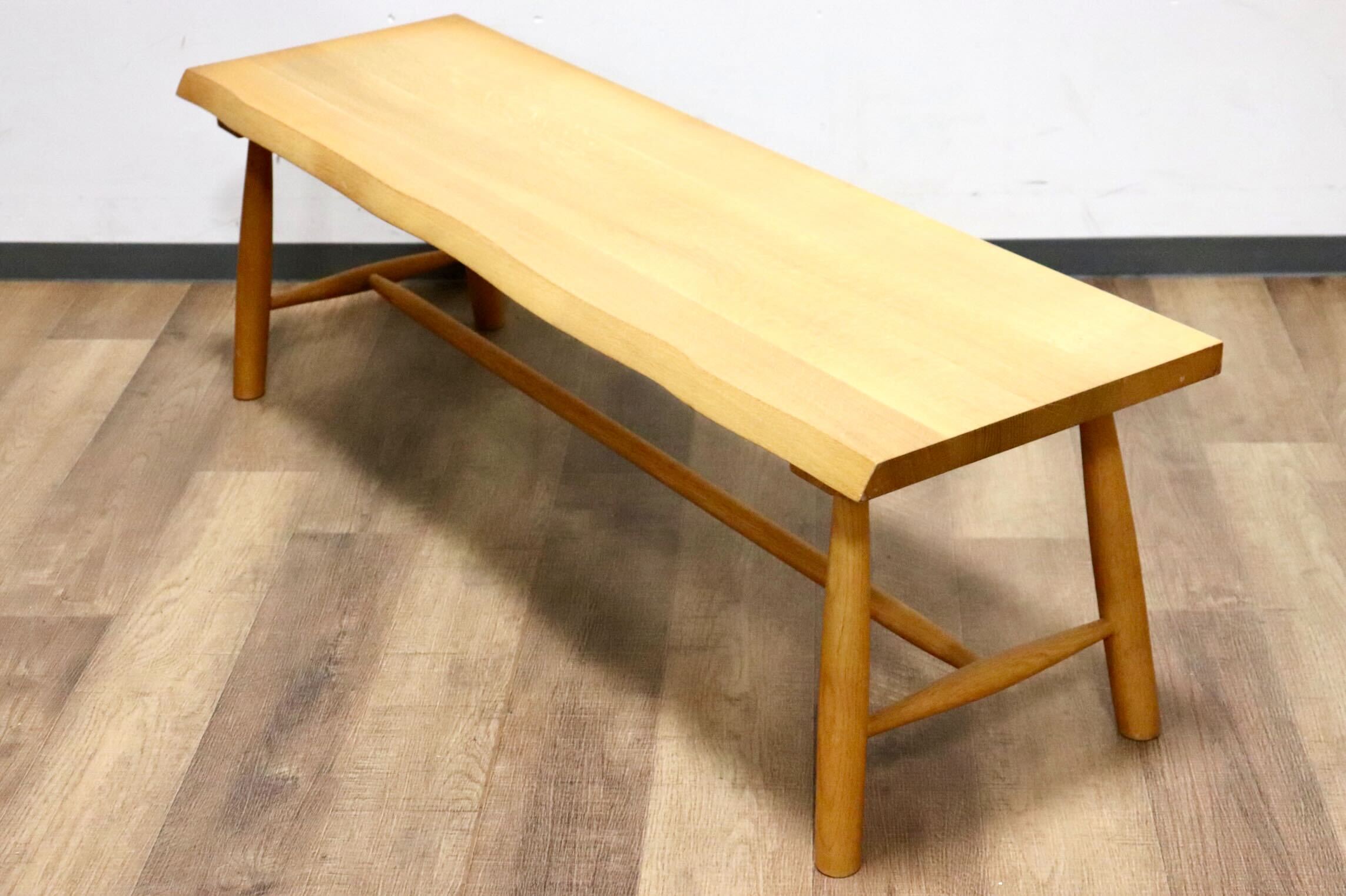 GMHK216○柏木工 / KASHIWA ベンチ ダイニングチェア 長椅子 オーク材 無垢 ナチュラル シンプル モダン 北欧スタイル 飛騨家具 展示品