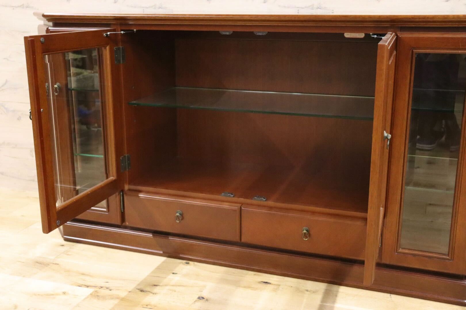 GMFN166○maruni / マルニ サイドボード キュリオケース キャビネット 飾り棚 リビング収納 ヨーロピアン クラシック