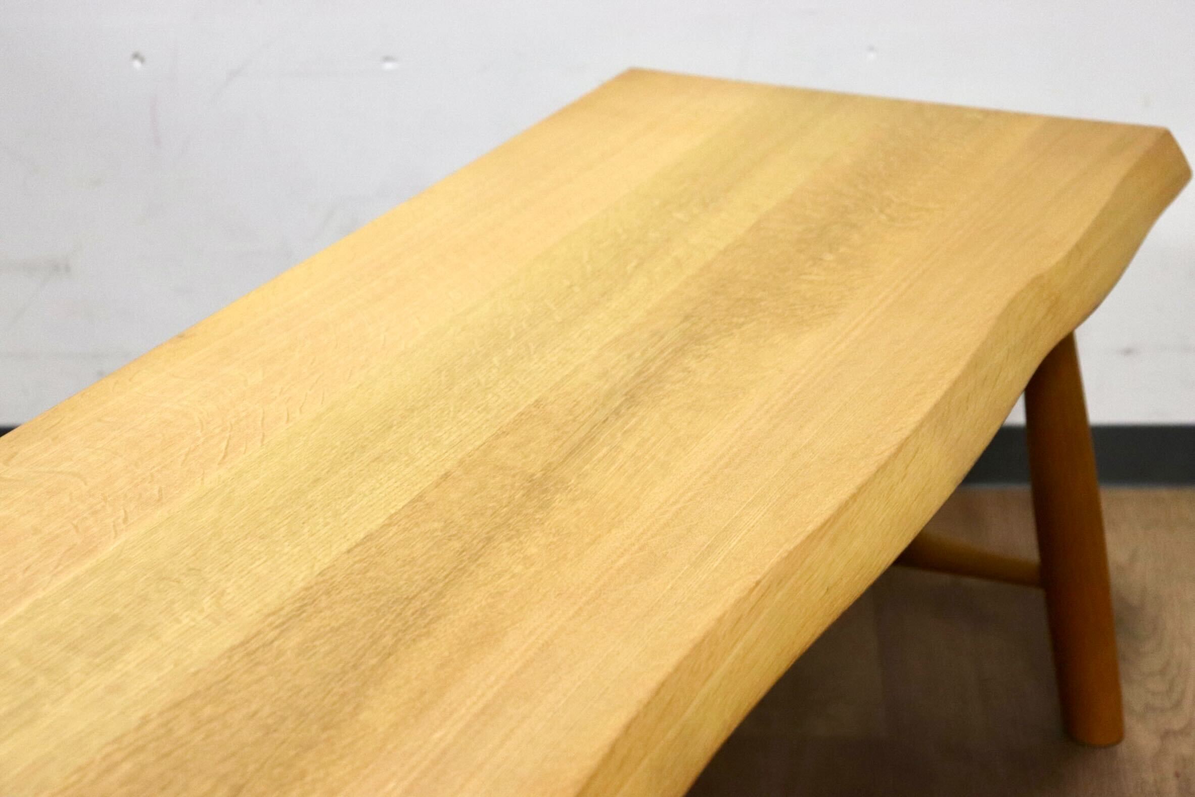 GMHK216○柏木工 / KASHIWA ベンチ ダイニングチェア 長椅子 オーク材 無垢 ナチュラル シンプル モダン 北欧スタイル 飛騨家具 展示品