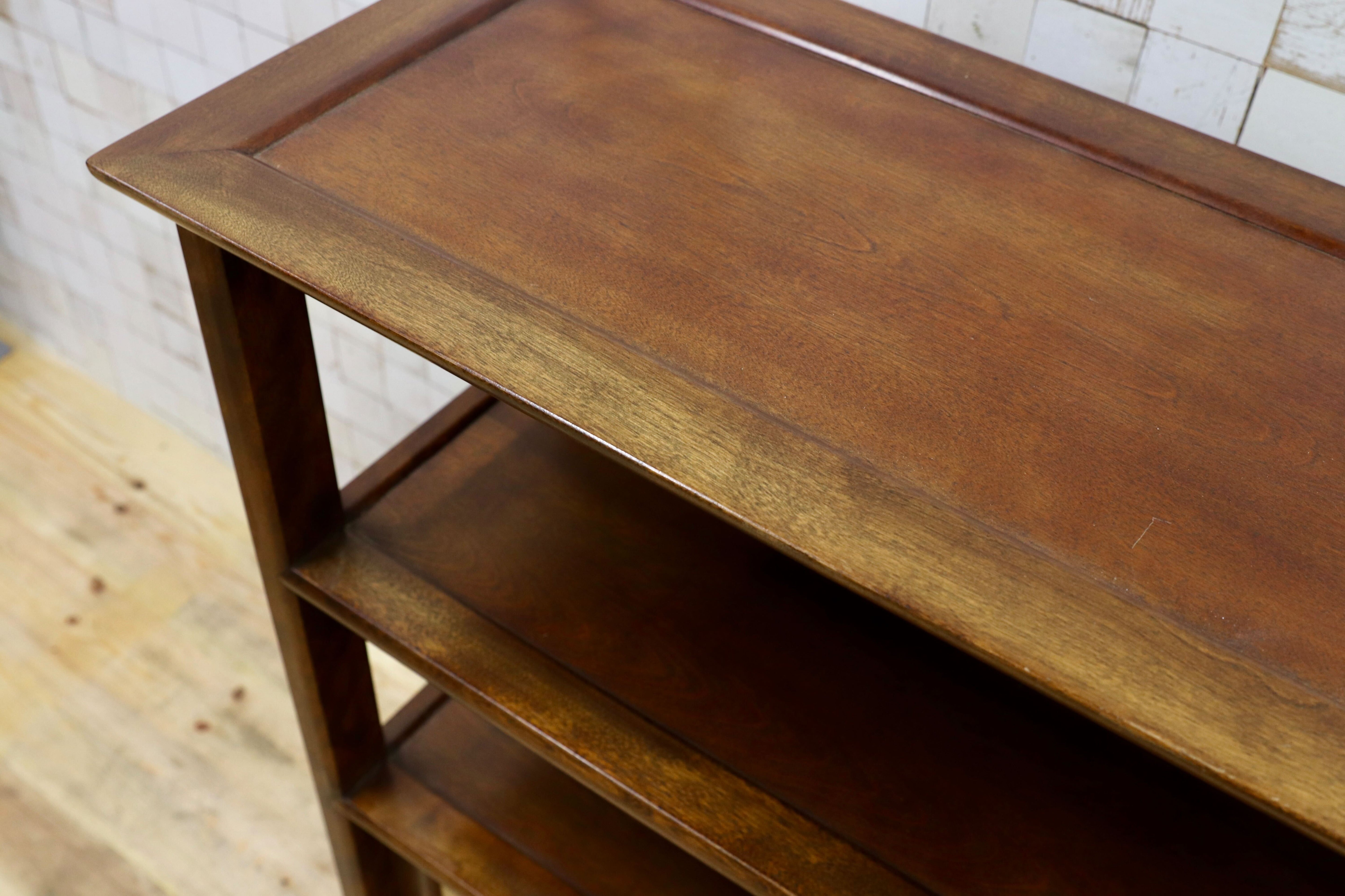 GMIS19○九州民芸家具 茶棚 飾り棚 サイドボード リビングボード ミズメザクラ 無垢材 クズ布 和家具 和モダン アンティーク 検)松本民芸