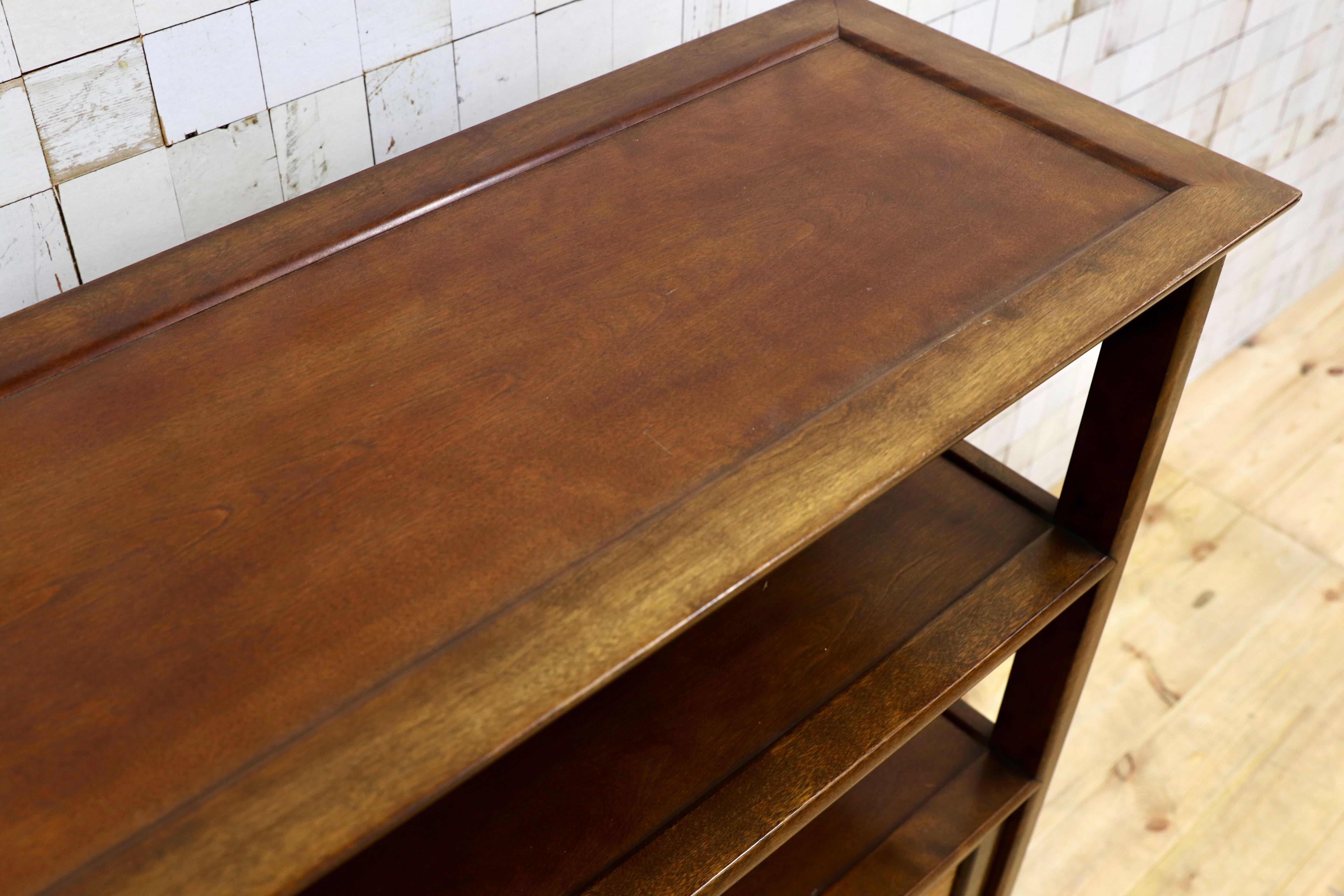 GMIS19○九州民芸家具 茶棚 飾り棚 サイドボード リビングボード ミズメザクラ 無垢材 クズ布 和家具 和モダン アンティーク 検)松本民芸