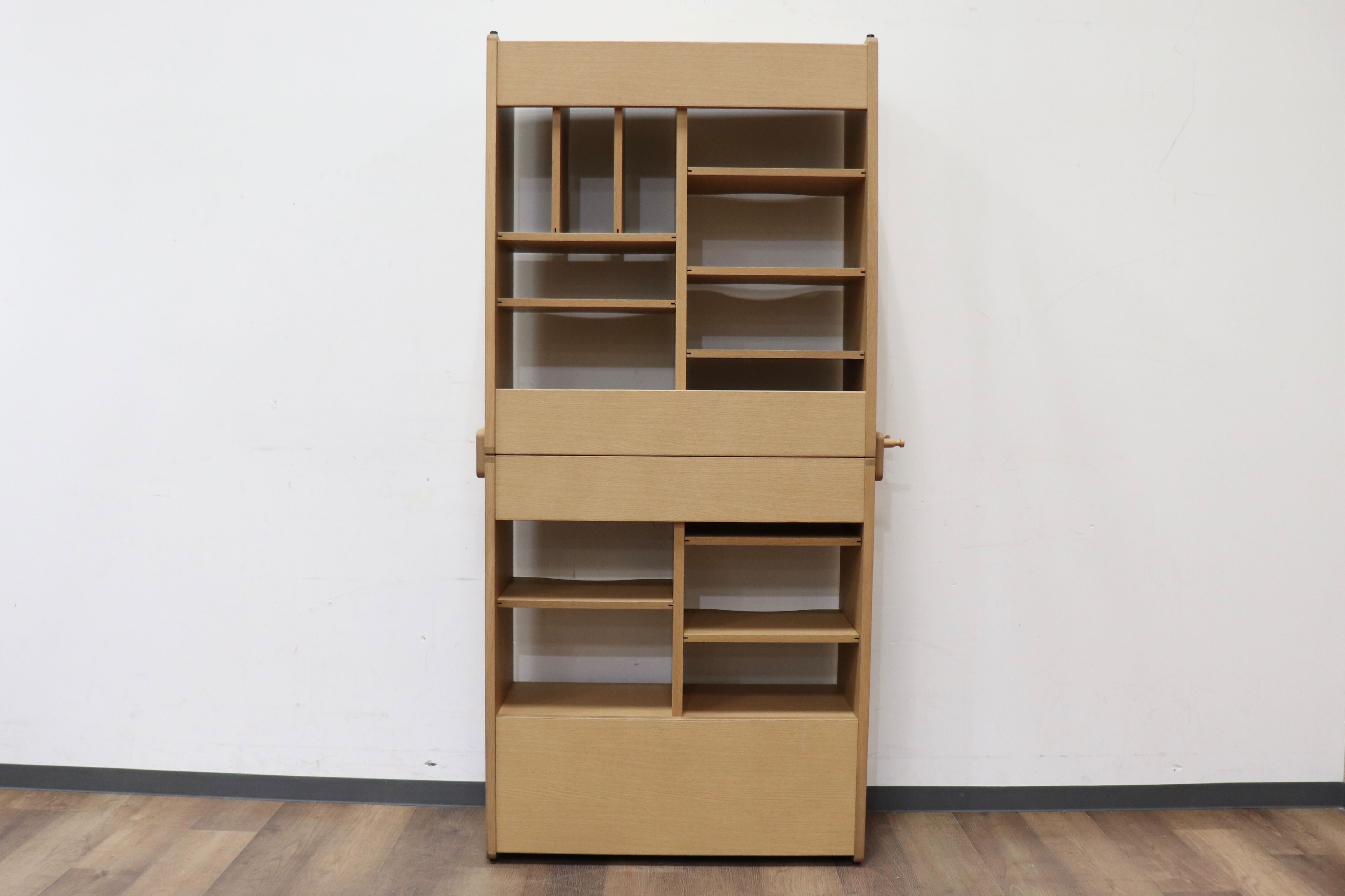 GMHK859○karimoku Benesse / カリモク×ベネッセ 組合せブックシェルフ 楢材 本棚 配置自由 棚板調節可 オーク システムデスク 学習机