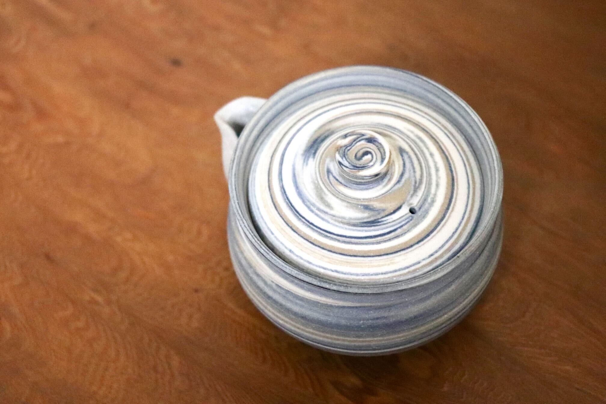 GMIO459○千代市陶房 清水万佐年 丹波焼 宝瓶 伝統工芸 煎茶道具 茶器 急須