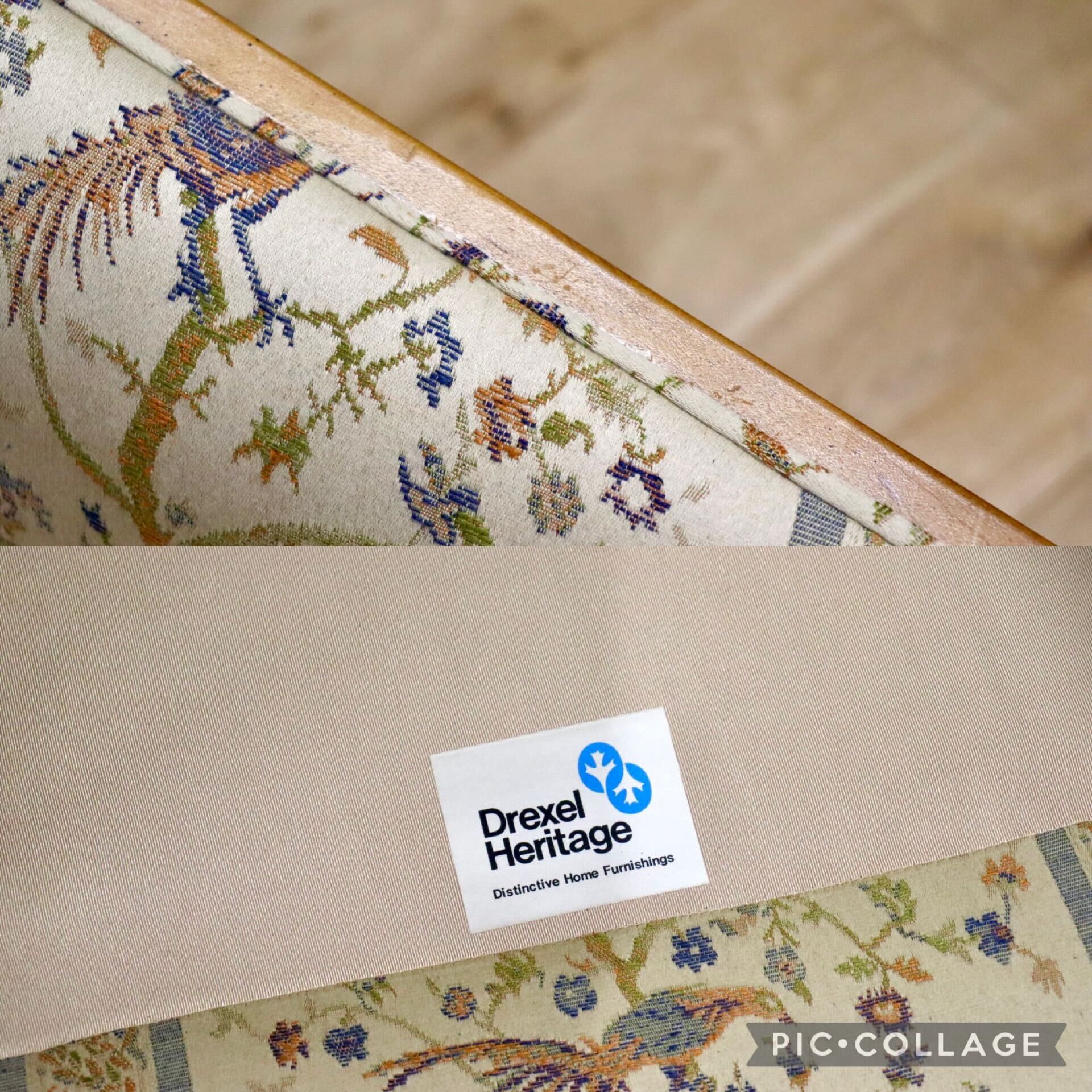 GMHN257B○DREXEL HERITAGE / ドレクセルヘリテイジ 1人掛けソファ シングルソファ アームチェア ファブリック ヴィンテージ 美品