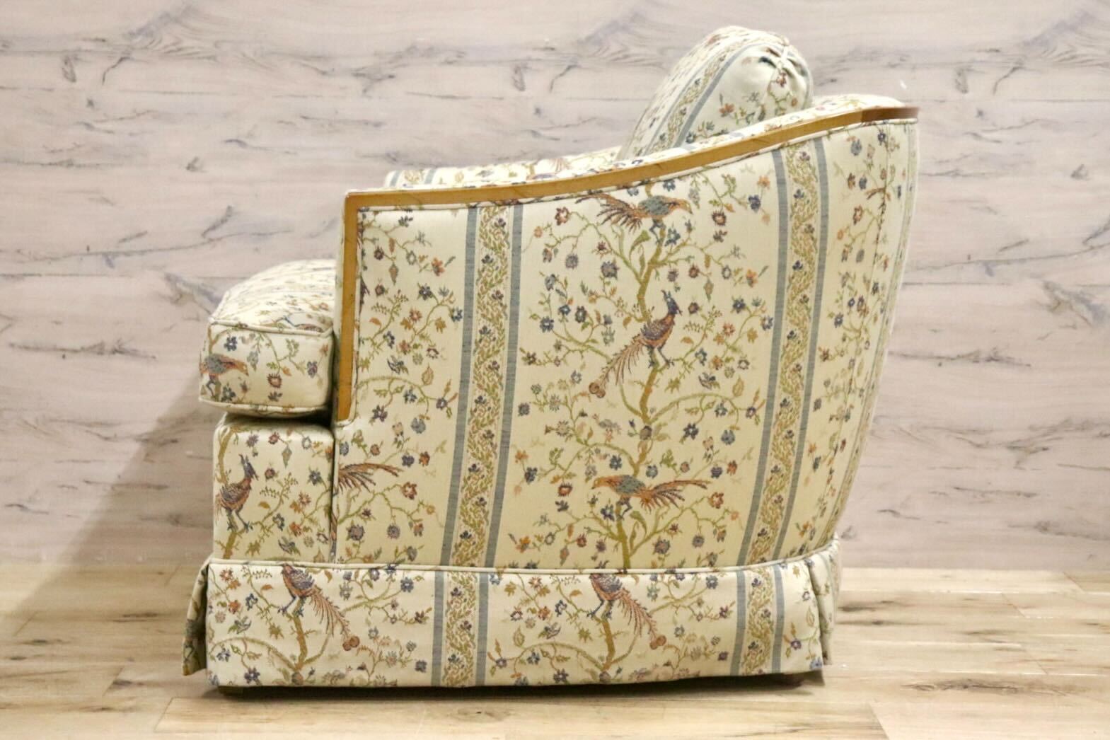 GMHN257C○DREXEL HERITAGE / ドレクセルヘリテイジ 1人掛けソファ シングルソファ アームチェア ファブリック ヴィンテージ 美品