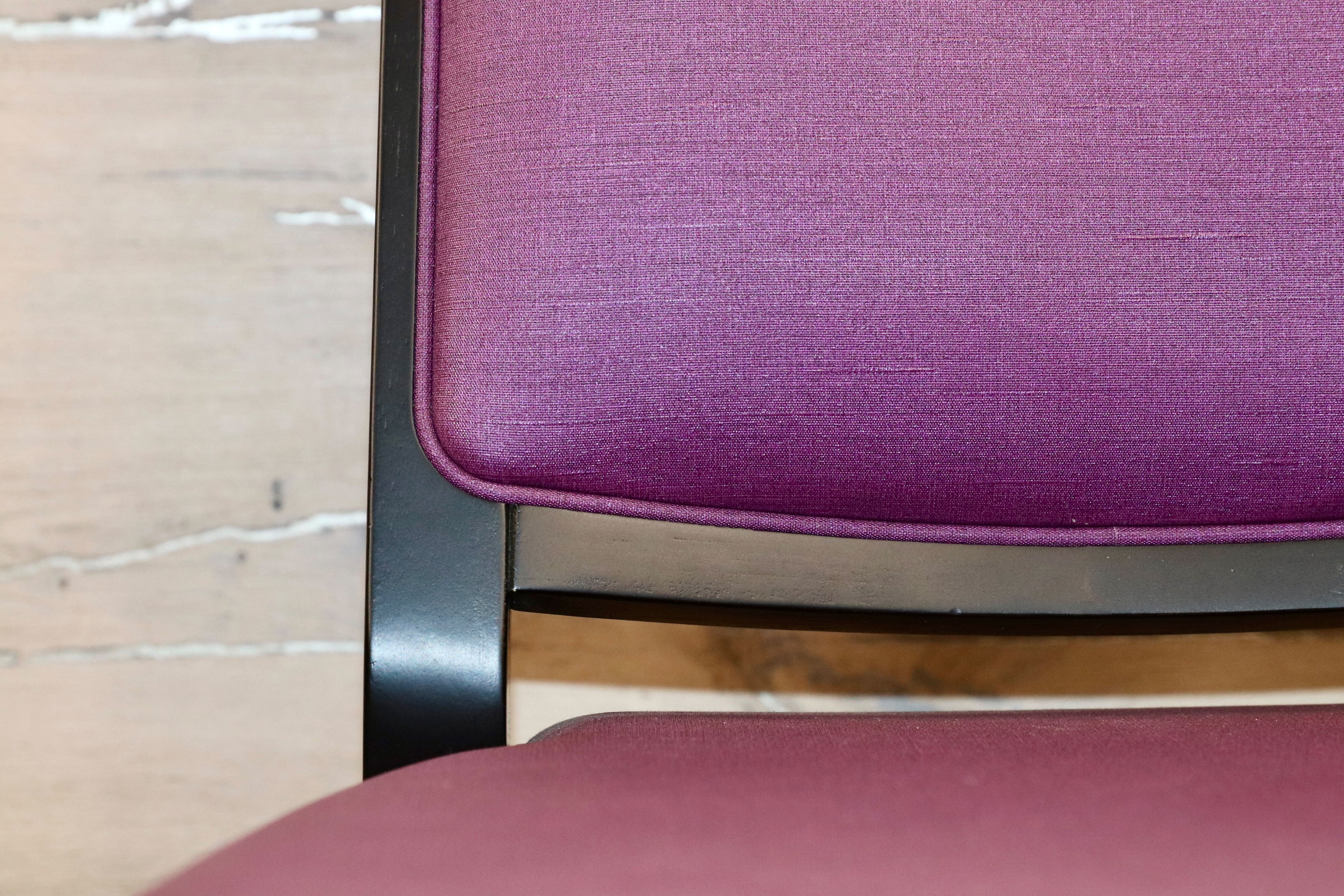 GMGS318A○karimoku / カリモク ダイニングチェア 椅子 2脚セット 合皮 パープル スタイリッシュモダン 約8万