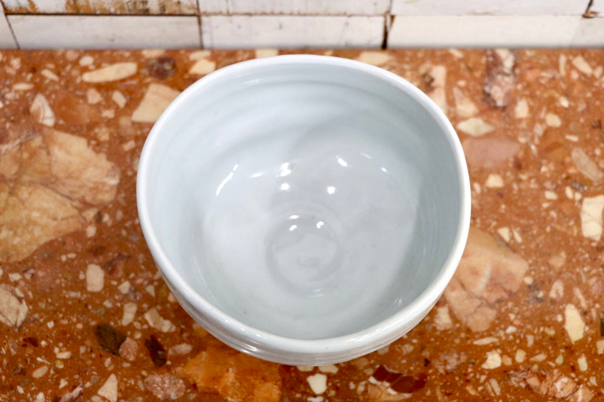 GMJK371BF〇陽山窯 水野澤三造 染付山水茶碗 共箱 茶道具 抹茶碗 陶印