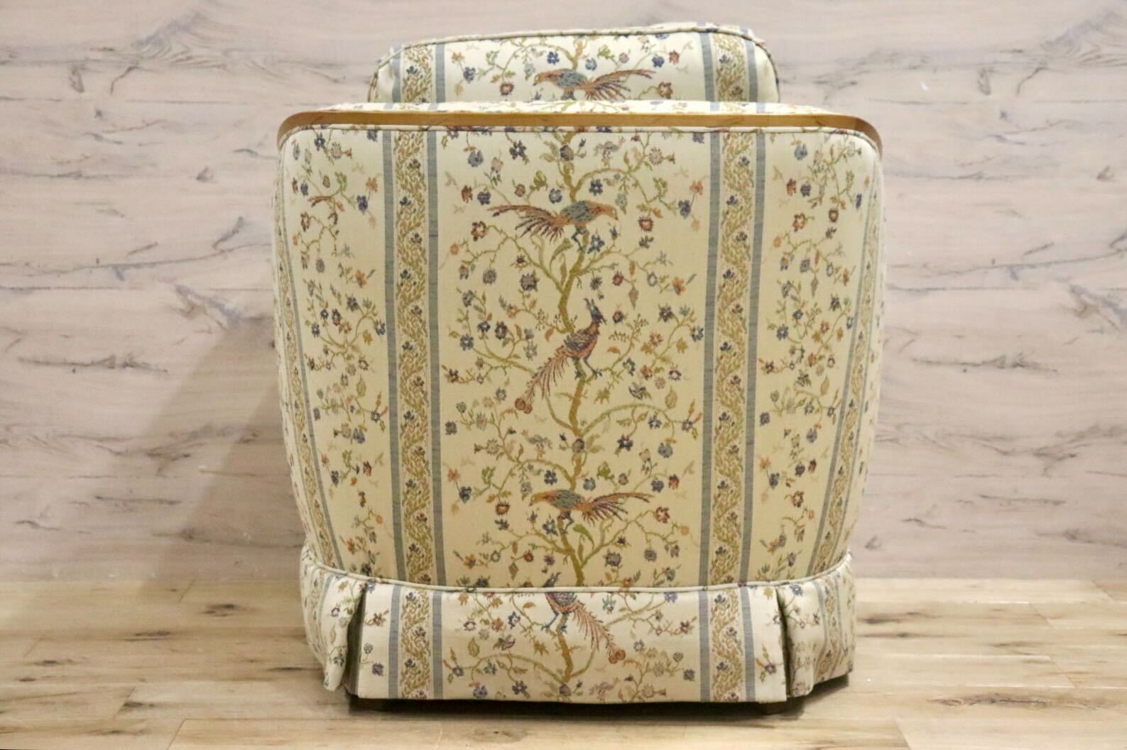 GMHN257C○DREXEL HERITAGE / ドレクセルヘリテイジ 1人掛けソファ シングルソファ アームチェア ファブリック ヴィンテージ 美品