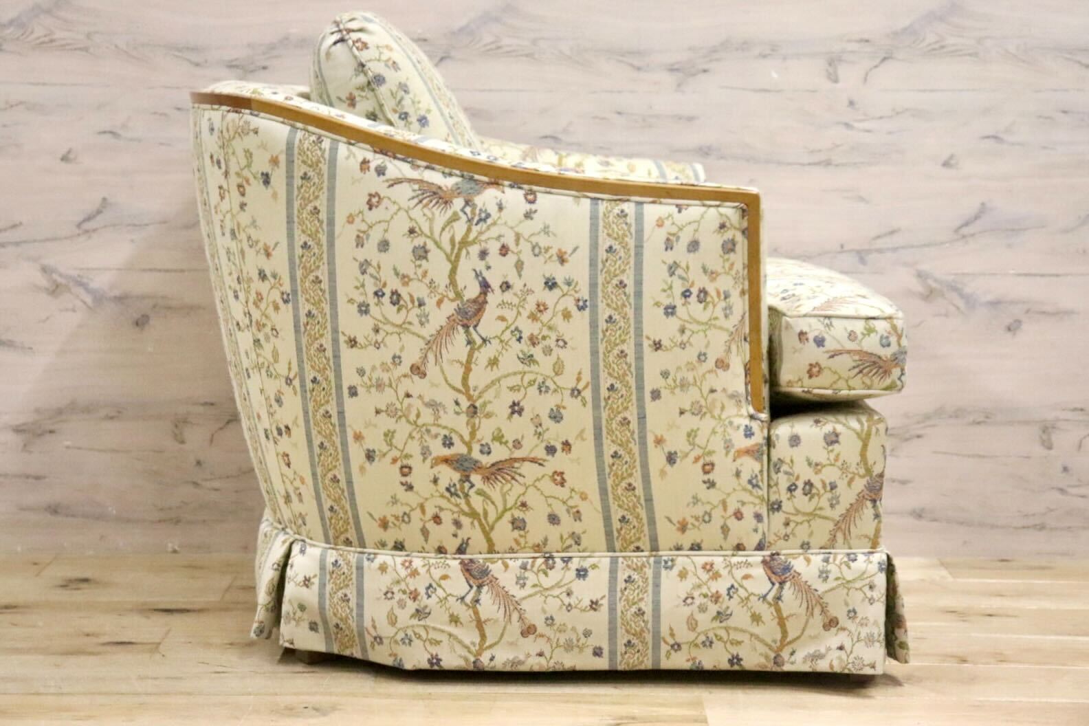 GMHN257C○DREXEL HERITAGE / ドレクセルヘリテイジ 1人掛けソファ シングルソファ アームチェア ファブリック ヴィンテージ 美品