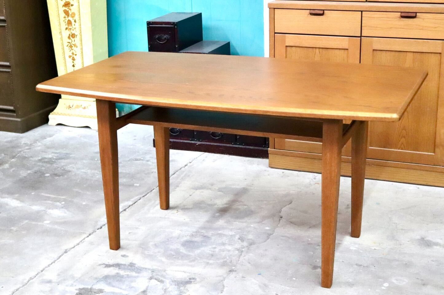 GMIK753H○unico / ウニコ WICK ダイニングテーブル 食卓テーブル 机 棚板付き 木製 オーク材 北欧スタイル クラシック