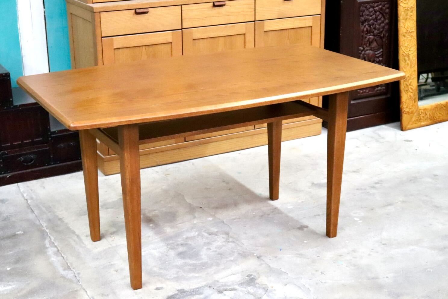 GMIK753H○unico / ウニコ WICK ダイニングテーブル 食卓テーブル 机 棚板付き 木製 オーク材 北欧スタイル クラシック