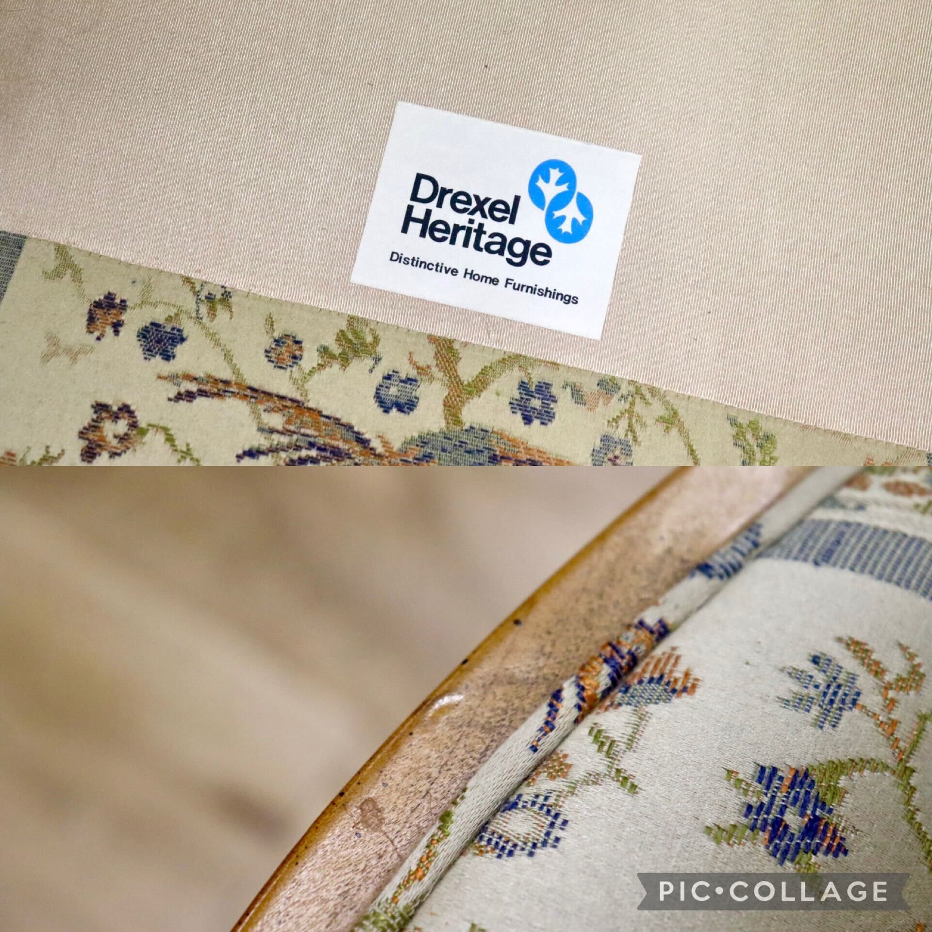 GMHN257C○DREXEL HERITAGE / ドレクセルヘリテイジ 1人掛けソファ シングルソファ アームチェア ファブリック ヴィンテージ 美品