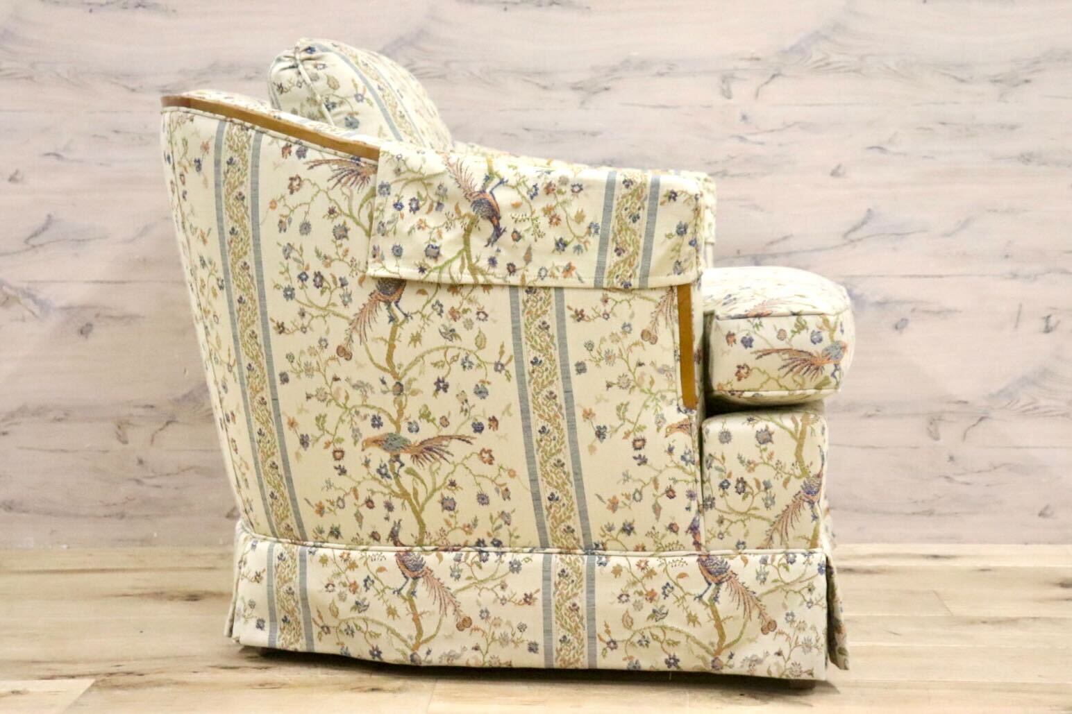 GMHN257D○DREXEL HERITAGE / ドレクセルヘリテイジ 1人掛けソファ シングルソファ アームチェア ファブリック ヴィンテージ 美品