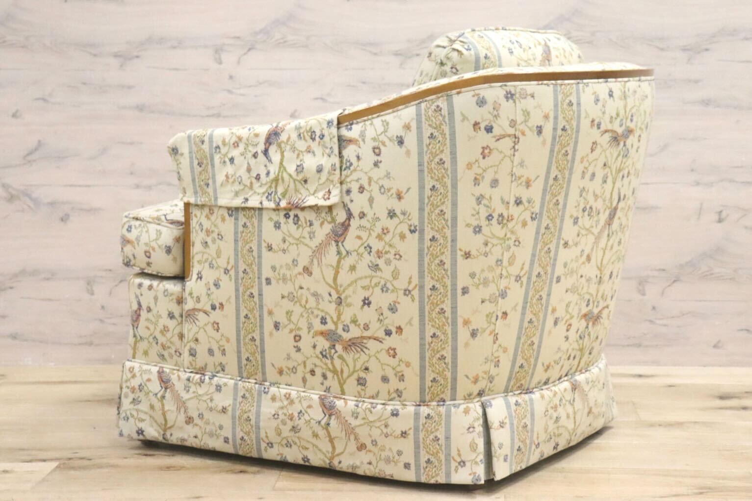 GMHN257D○DREXEL HERITAGE / ドレクセルヘリテイジ 1人掛けソファ シングルソファ アームチェア ファブリック ヴィンテージ 美品