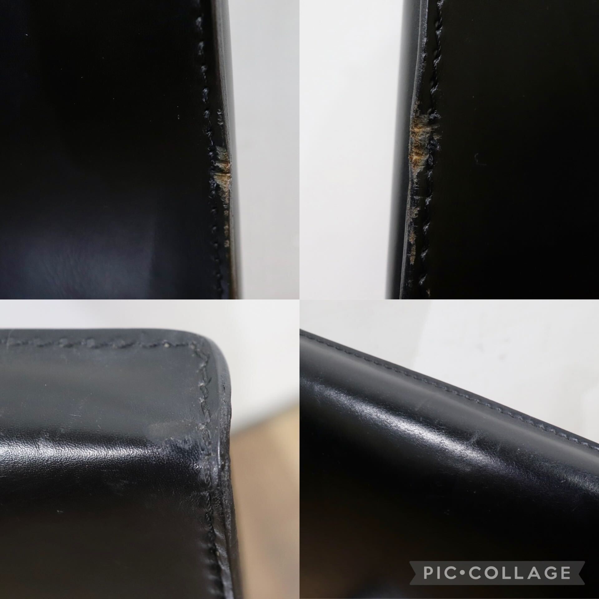 GMHN288C○FRAG / フラッグ LATINA ダイニングチェア アームレスチェア ハイバックチェア 椅子 ブラック 本革 イタリア製 検)カッテラン