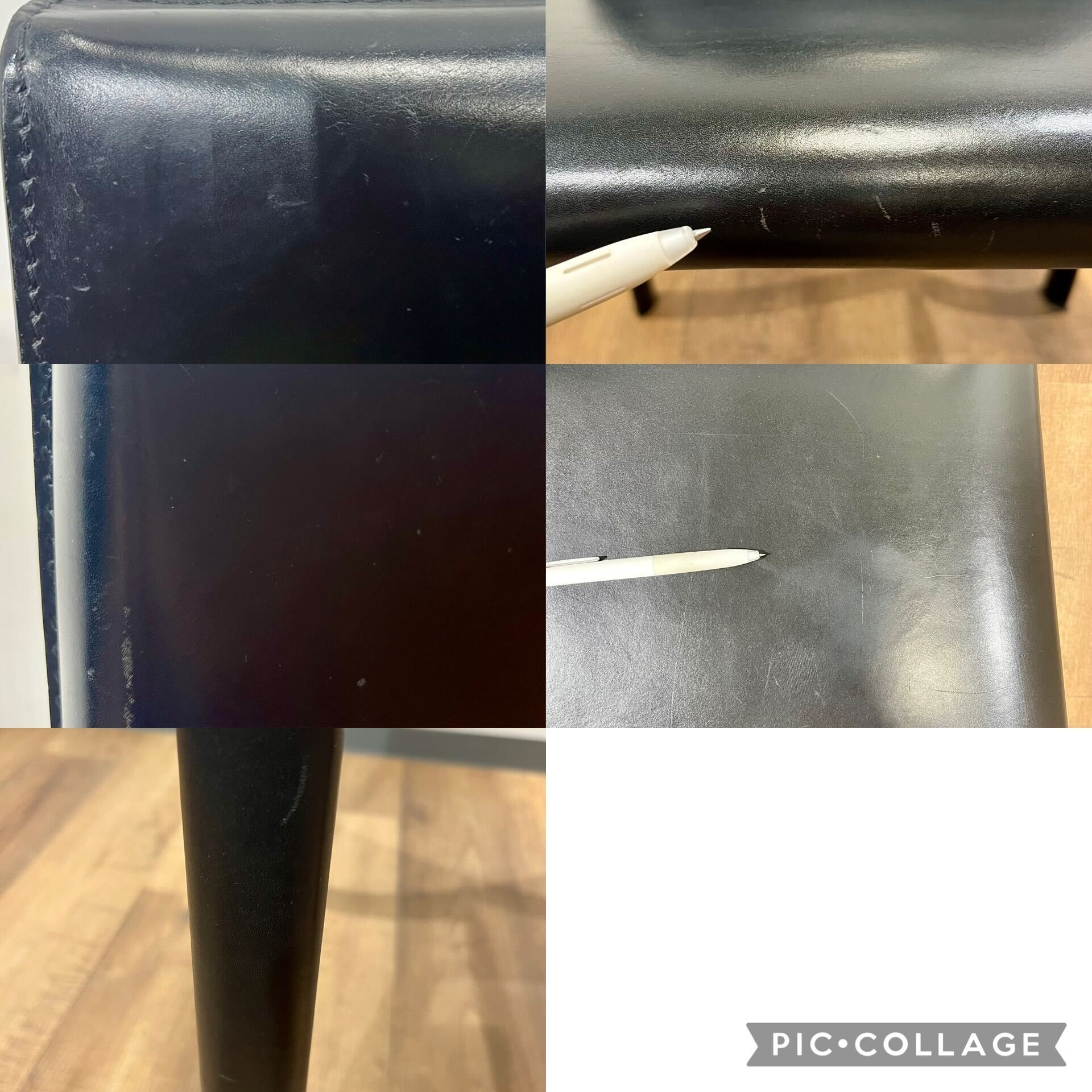 GMHN288C○FRAG / フラッグ LATINA ダイニングチェア アームレスチェア ハイバックチェア 椅子 ブラック 本革 イタリア製 検)カッテラン