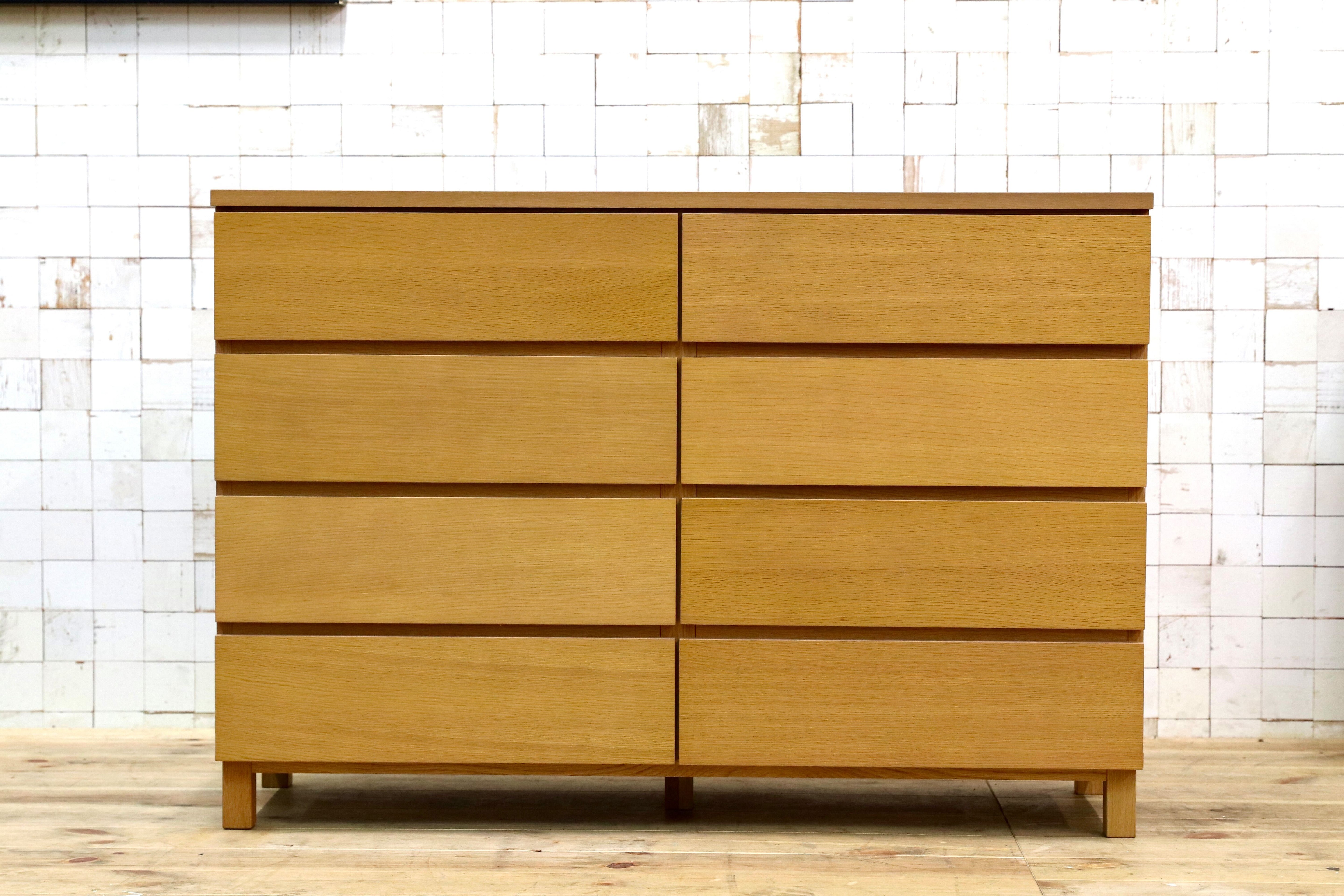 GMIK531○無印良品 / MUJI オーク材 チェスト 整理箪笥 サイドボード 引き出し収納 シンプル ナチュラル