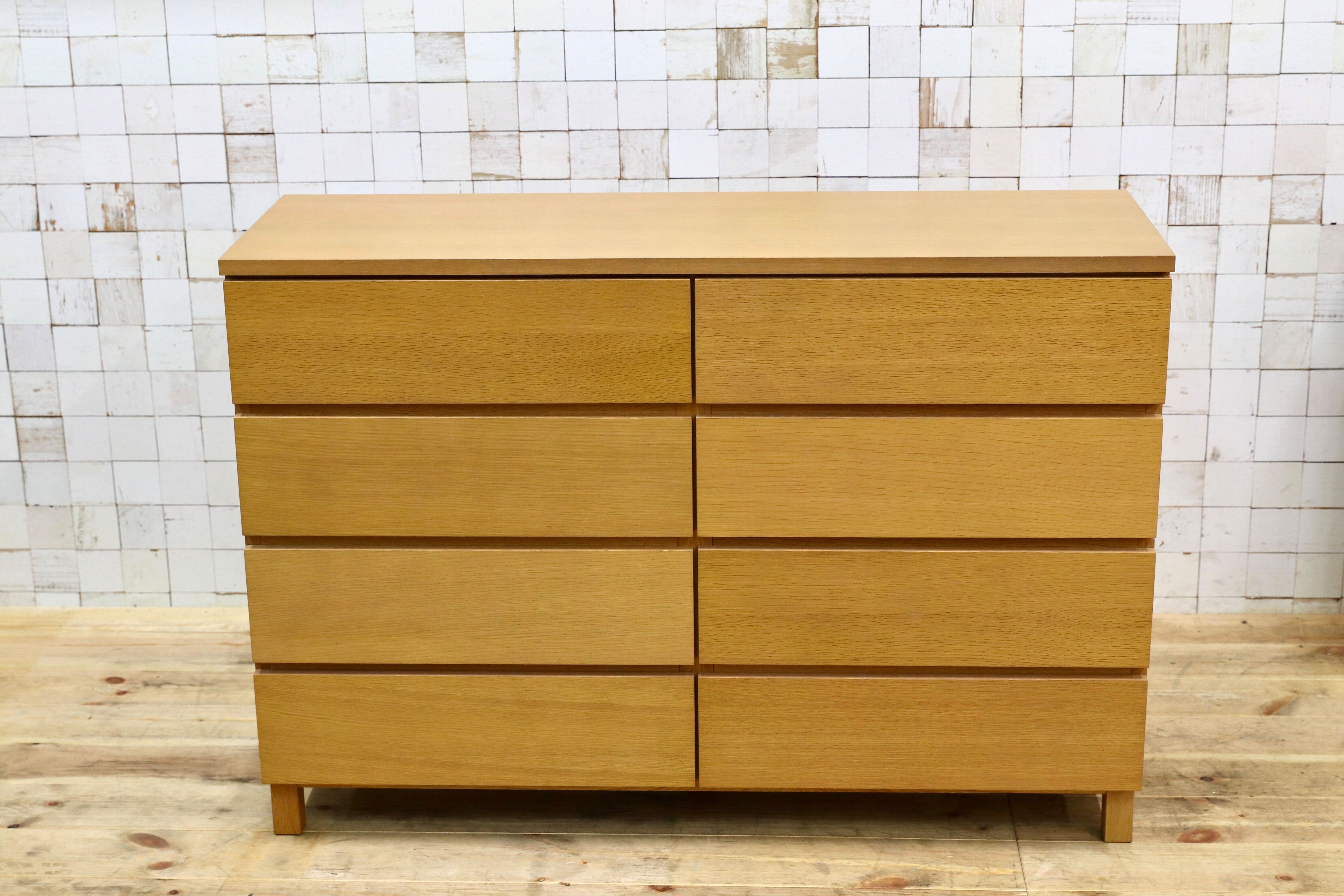 GMIK531○無印良品 / MUJI オーク材 チェスト 整理箪笥 サイドボード 引き出し収納 シンプル ナチュラル