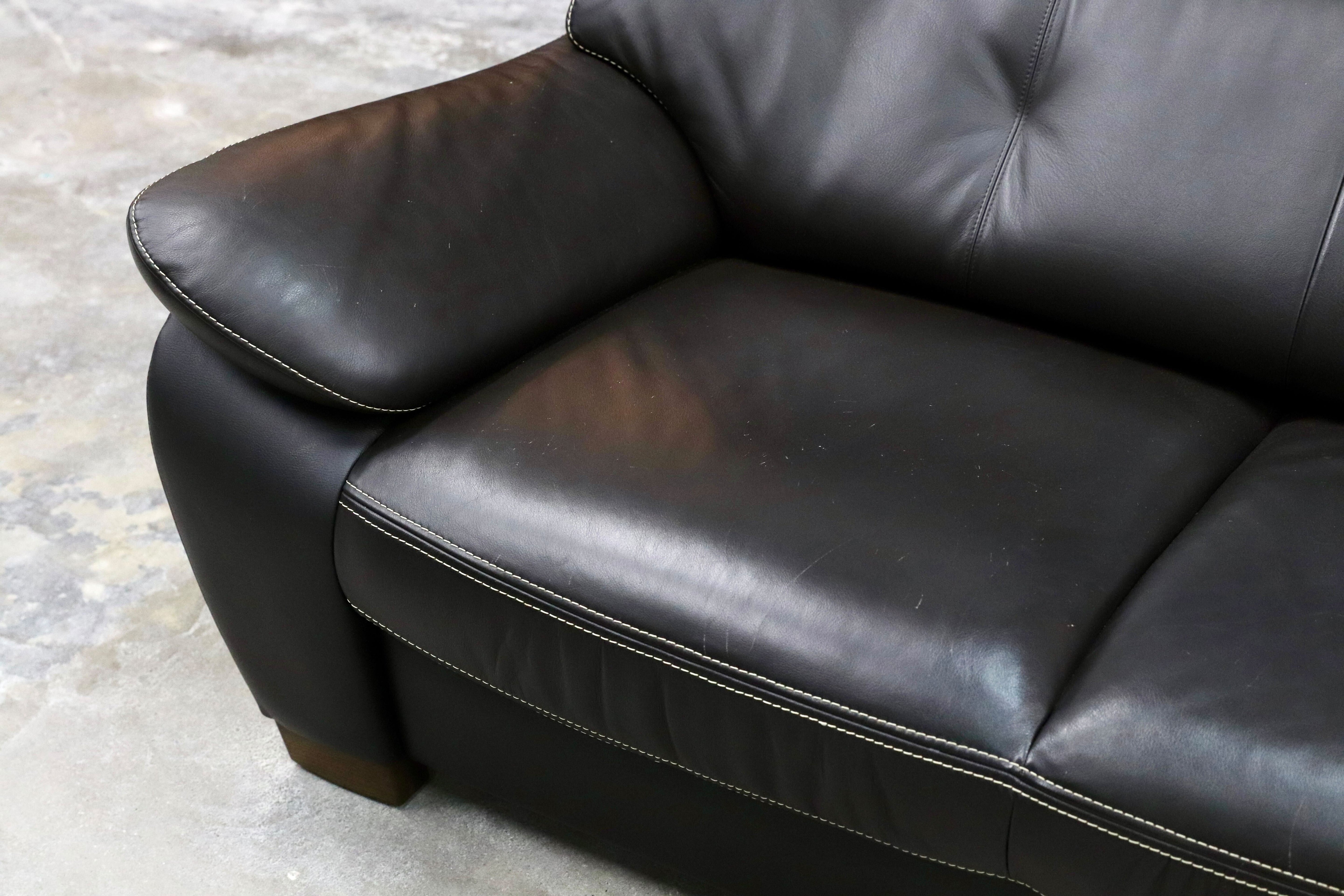 GMIK62○karimoku / カリモク ZT73 3人掛けソファ トリプルソファ 長椅子 本革 レザー 国産家具 定価約39.4万