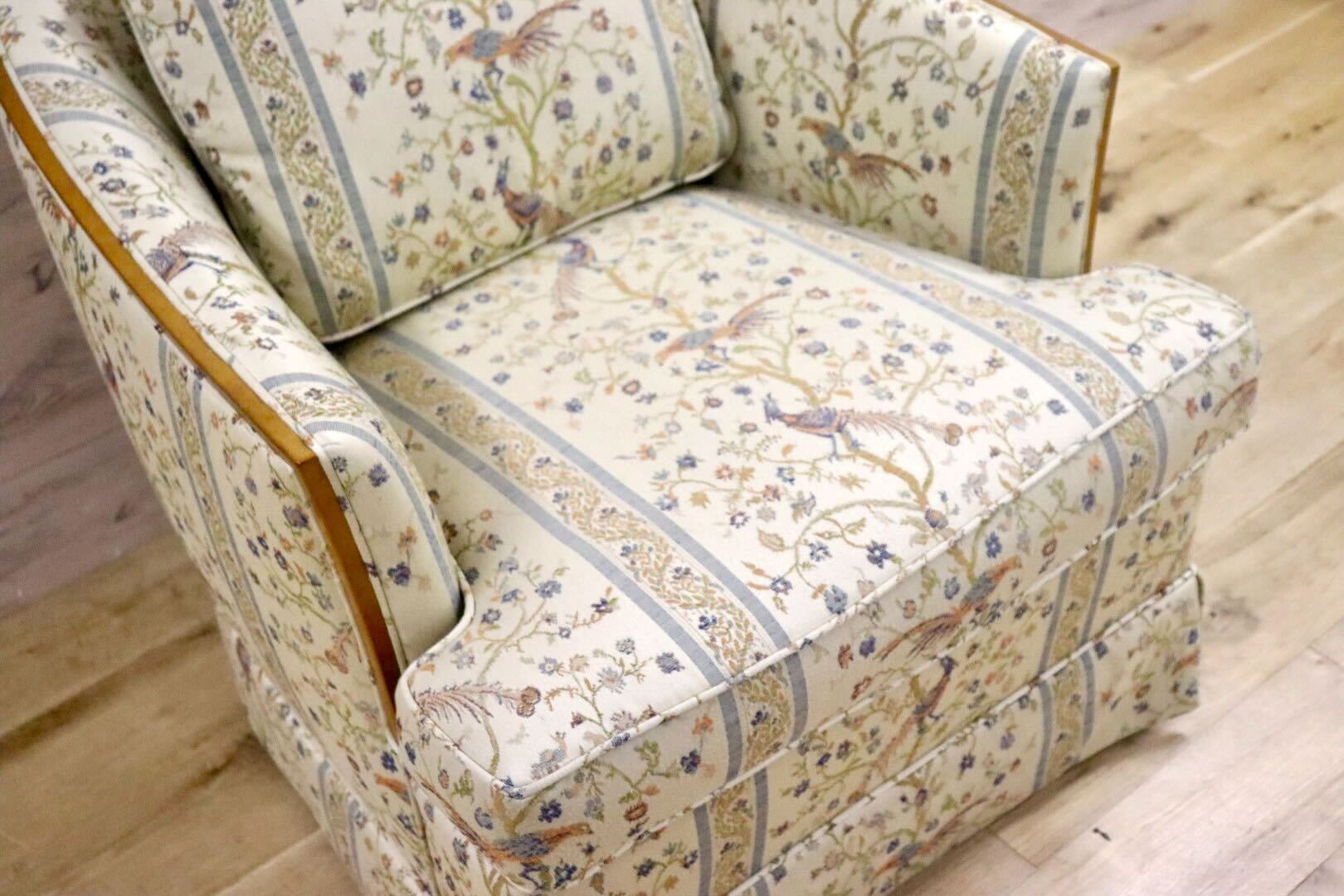 GMHN257E○DREXEL HERITAGE / ドレクセルヘリテイジ 1人掛けソファ シングルソファ アームチェア ファブリック ヴィンテージ 美品