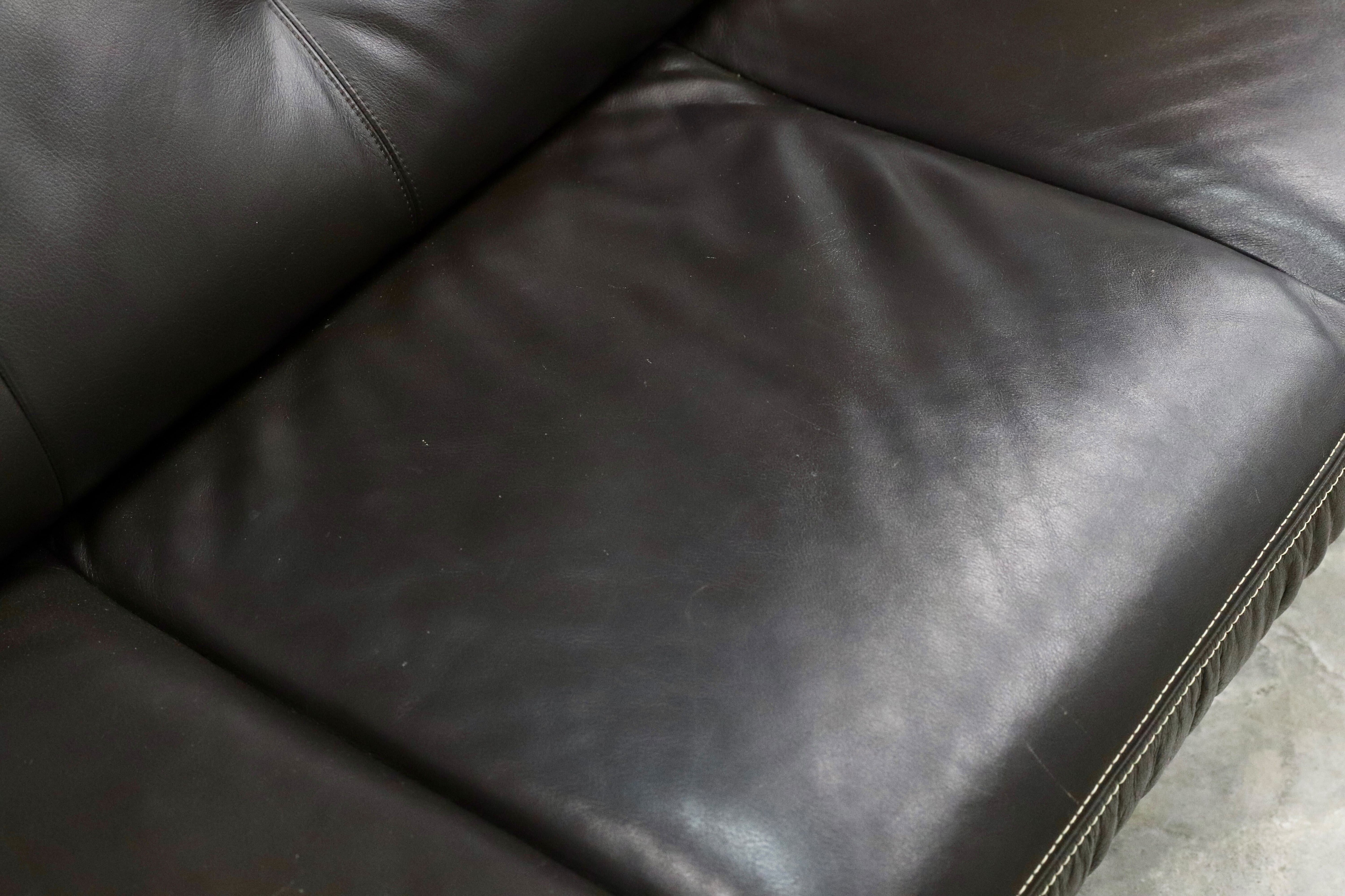 GMIK62○karimoku / カリモク ZT73 3人掛けソファ トリプルソファ 長椅子 本革 レザー 国産家具 定価約39.4万