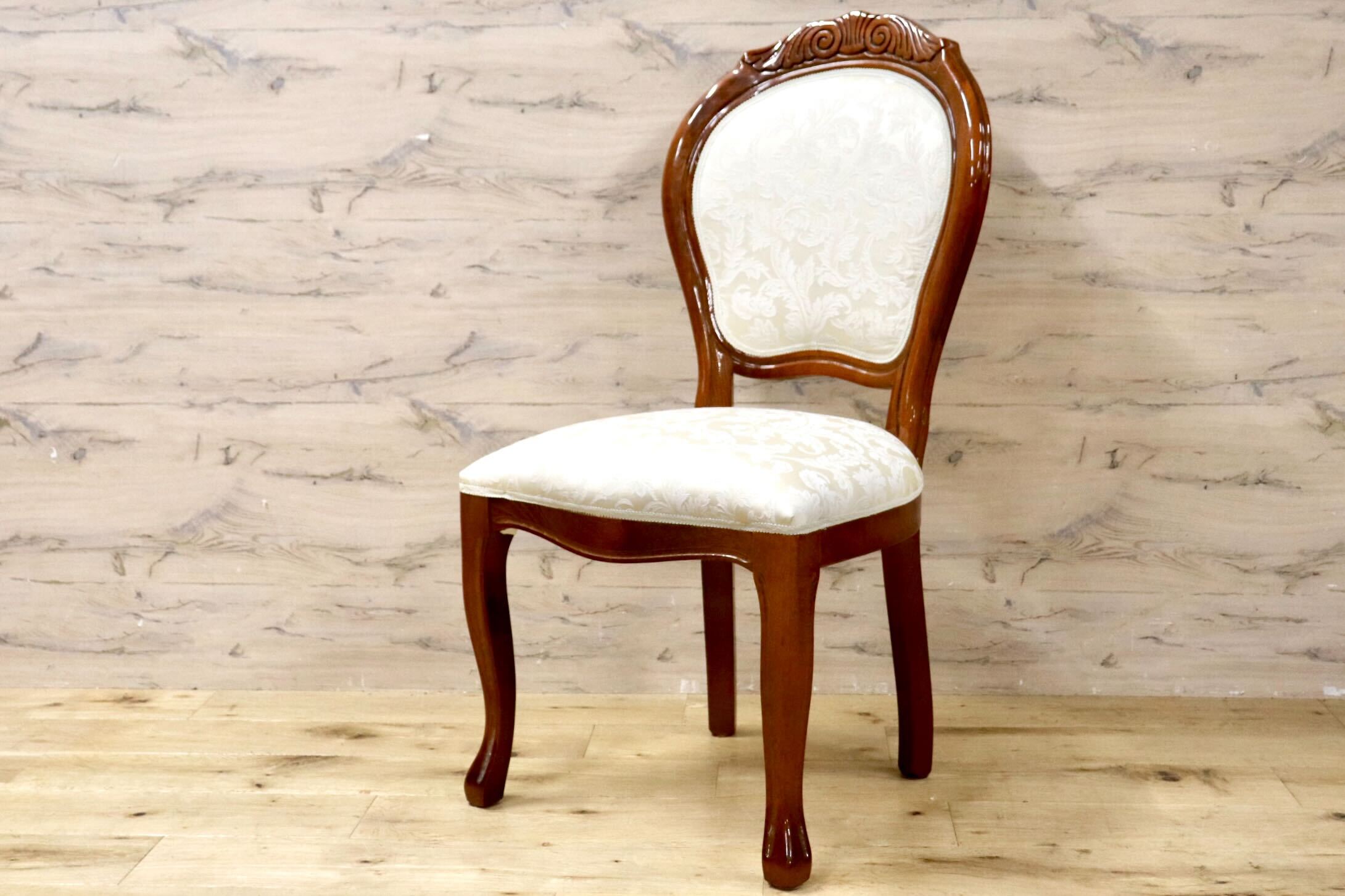 GMIK695○SaltarelliMOBILI / サルタレッリモビリ ダイニングチェア イタリア製 クラシック ロココ調 アンティーク 木製 ファブリック