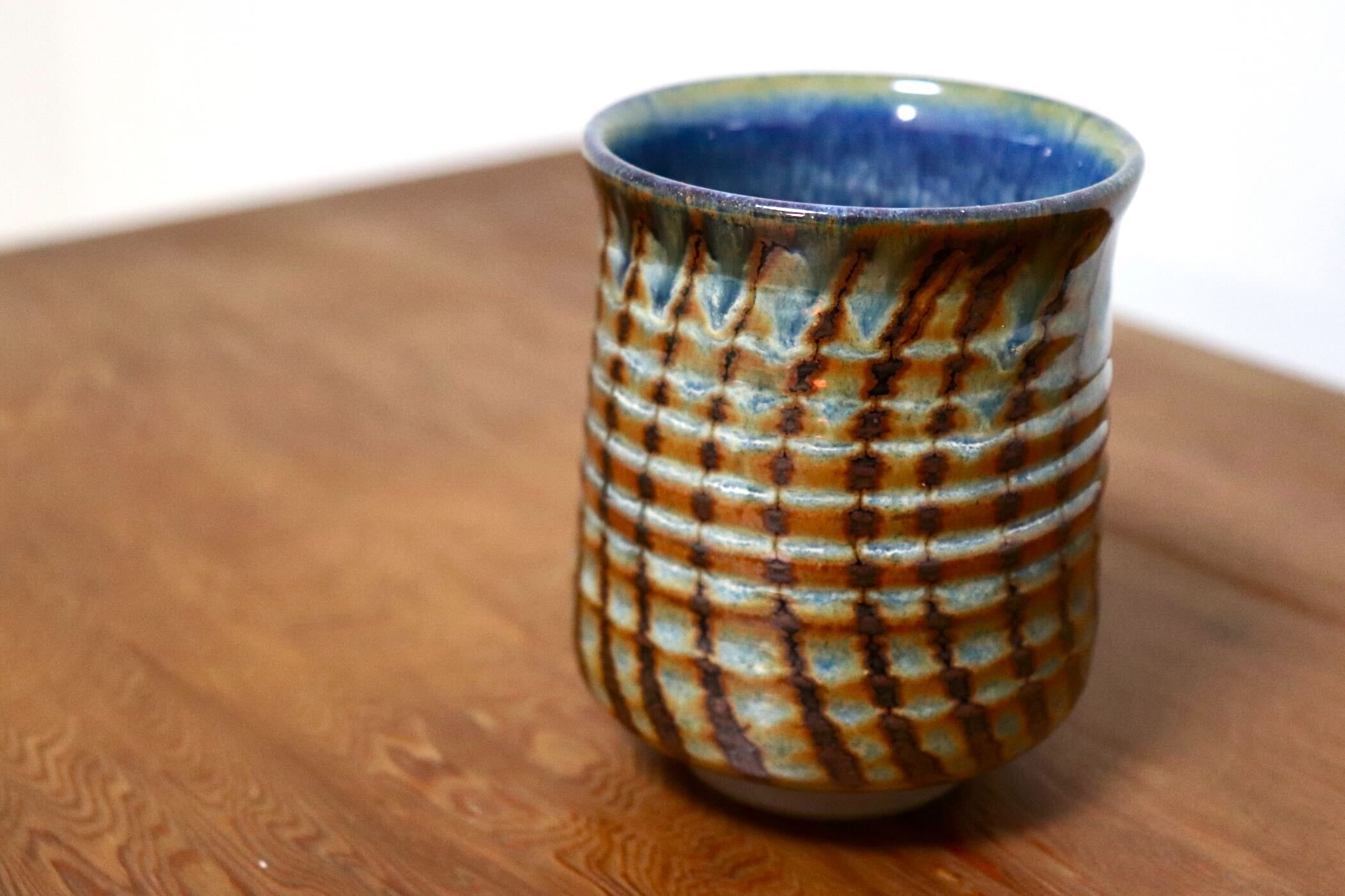 GMIO463A○千代市陶房 清水千代市 丹波焼 湯呑み 陶器 伝統工芸 丹波篠山 未使用