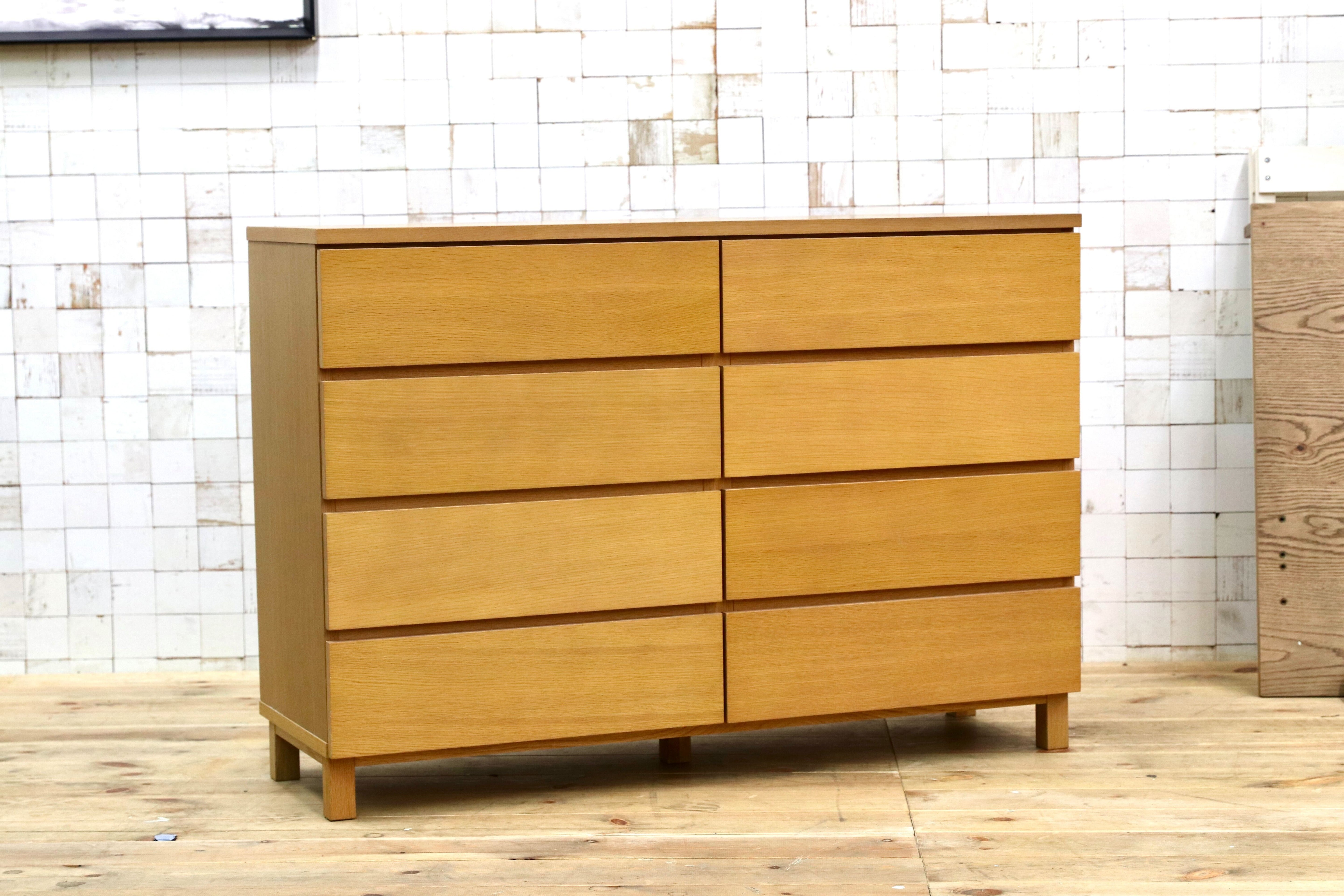 GMIK531○無印良品 / MUJI オーク材 チェスト 整理箪笥 サイドボード 引き出し収納 シンプル ナチュラル