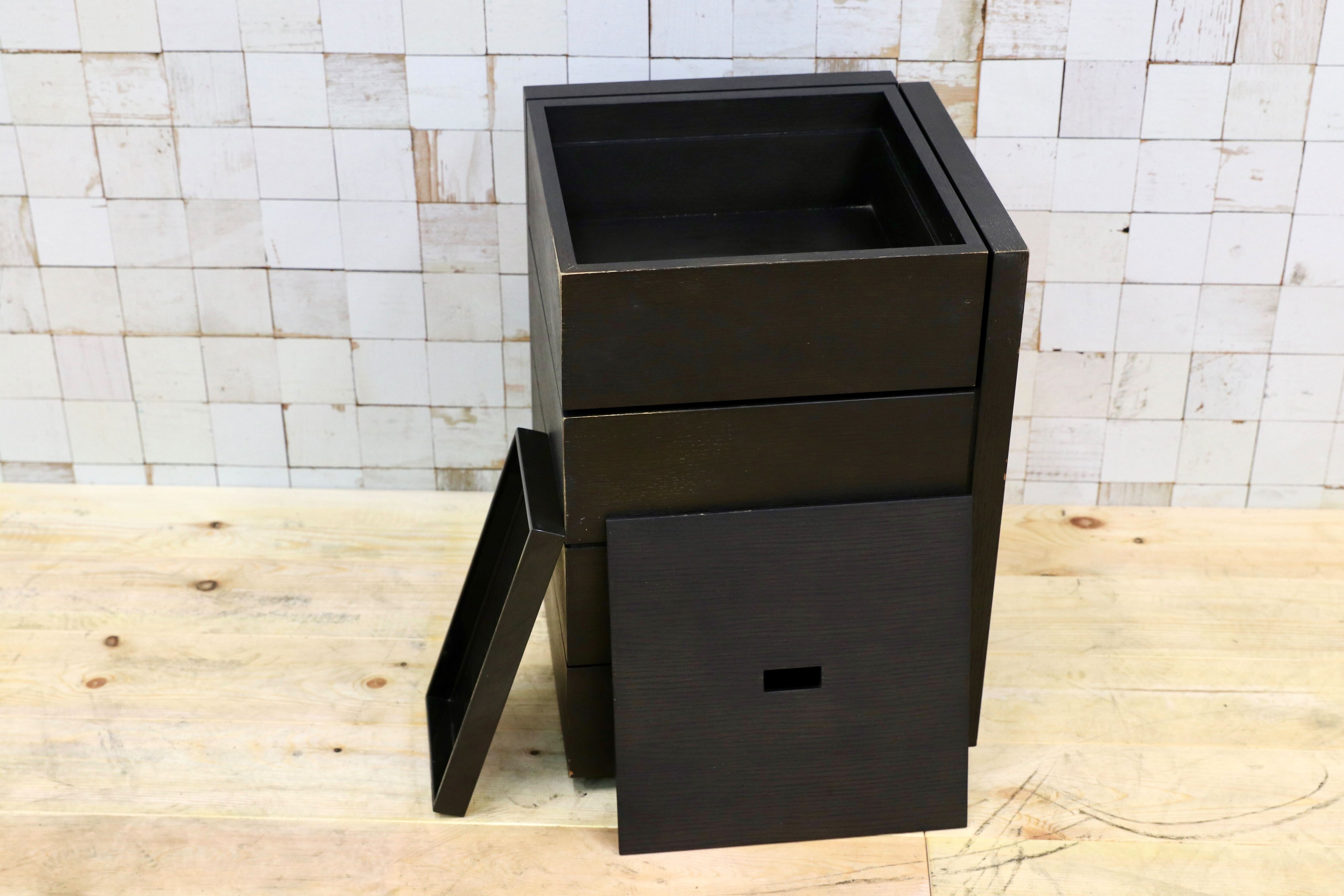 GMFK79○cassina ixc / カッシーナイクスシー PIVOT wagon ピヴォット ワゴン ブラック イタリアモダン ヴィンテージ 約15.2万 稀少