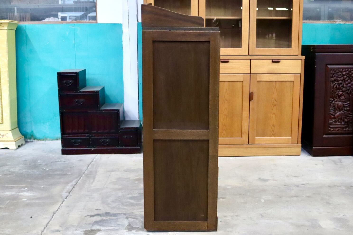 GMIH285B○和製アンティーク ヴィンテージ 昭和レトロ キャビネット リビングボード オーク材 クラシック