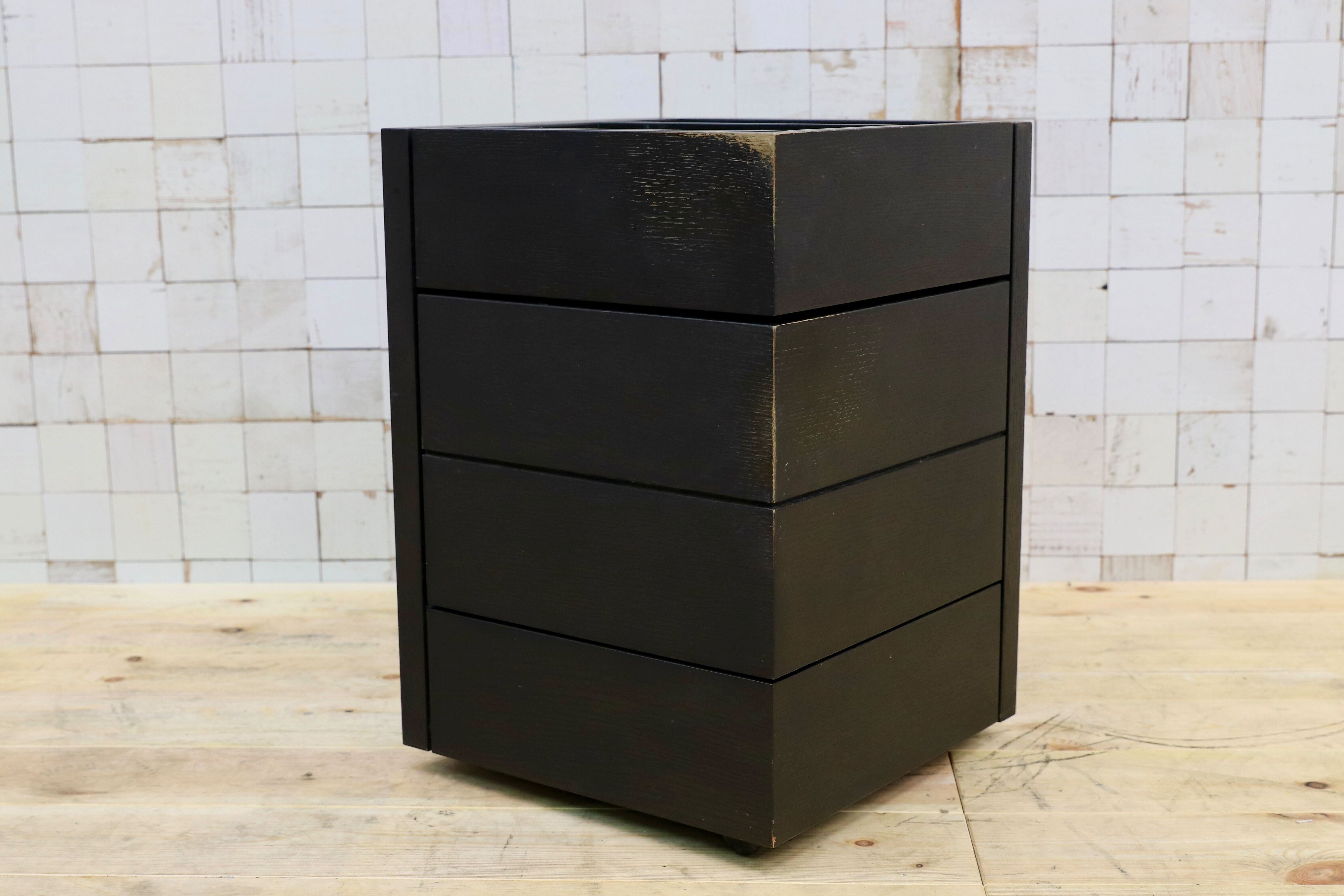 GMFK79○cassina ixc / カッシーナイクスシー PIVOT wagon ピヴォット ワゴン ブラック イタリアモダン ヴィンテージ 約15.2万 稀少