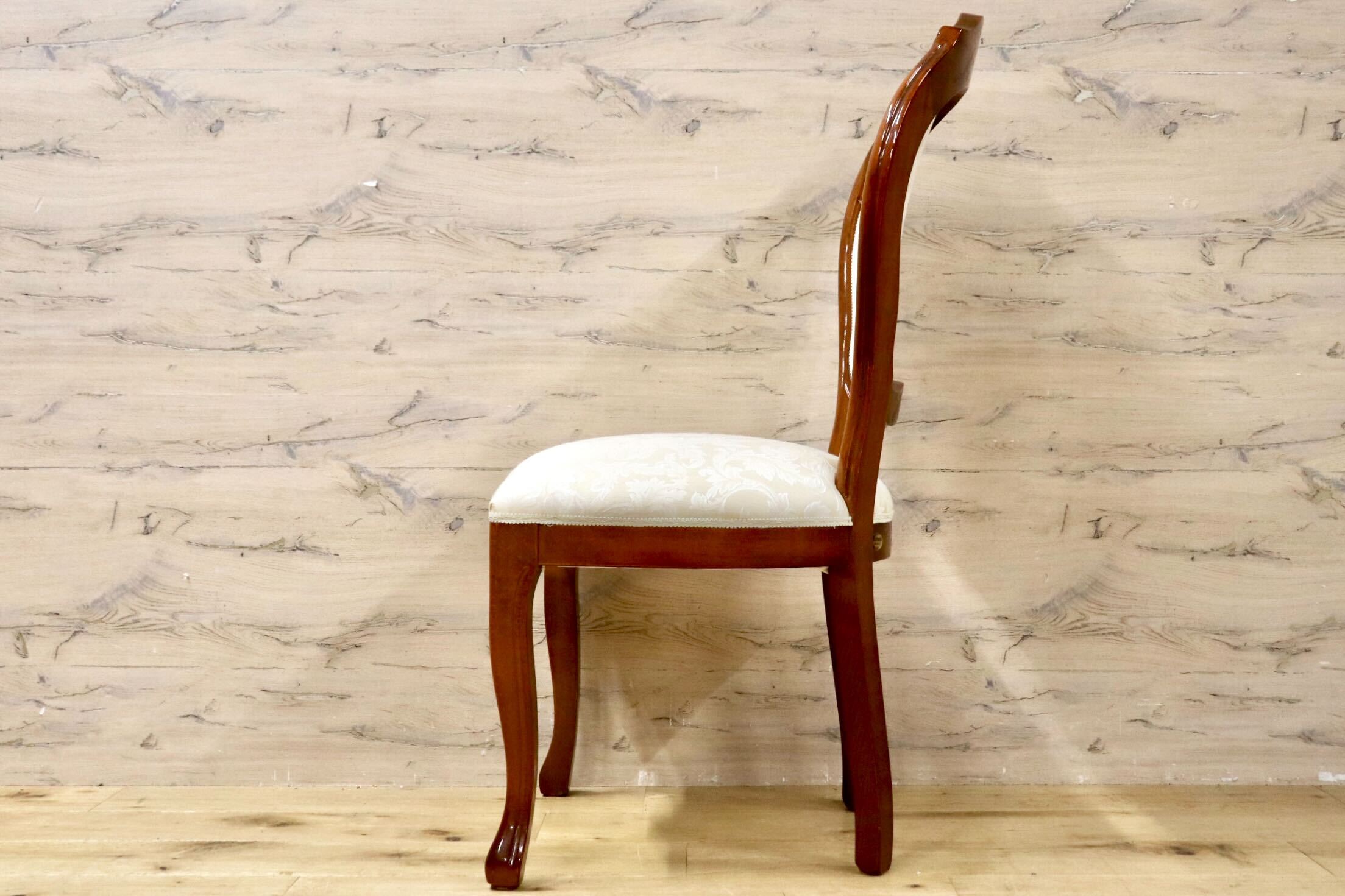 GMIK695○SaltarelliMOBILI / サルタレッリモビリ ダイニングチェア イタリア製 クラシック ロココ調 アンティーク 木製 ファブリック