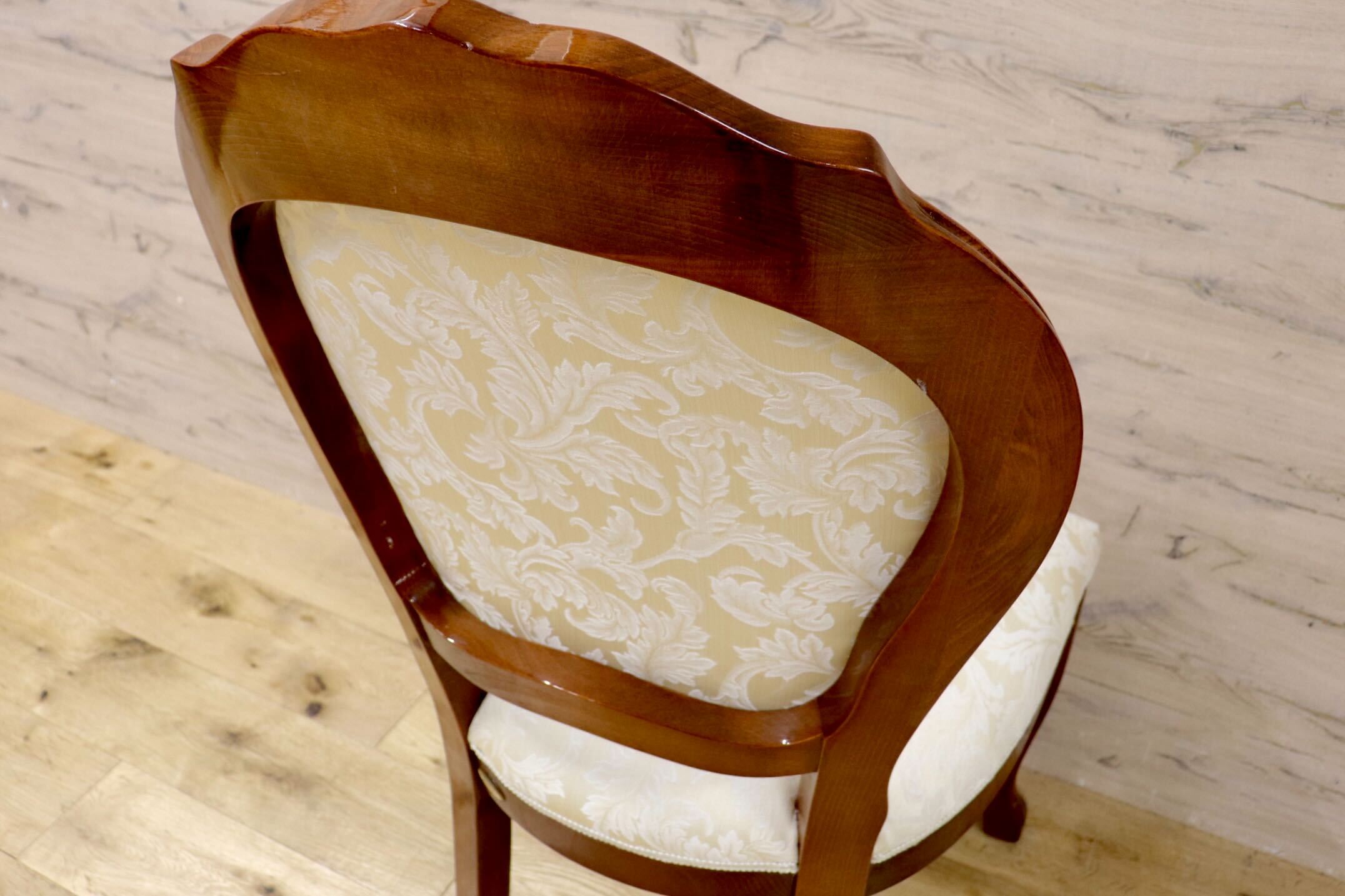 GMIK695○SaltarelliMOBILI / サルタレッリモビリ ダイニングチェア イタリア製 クラシック ロココ調 アンティーク 木製 ファブリック