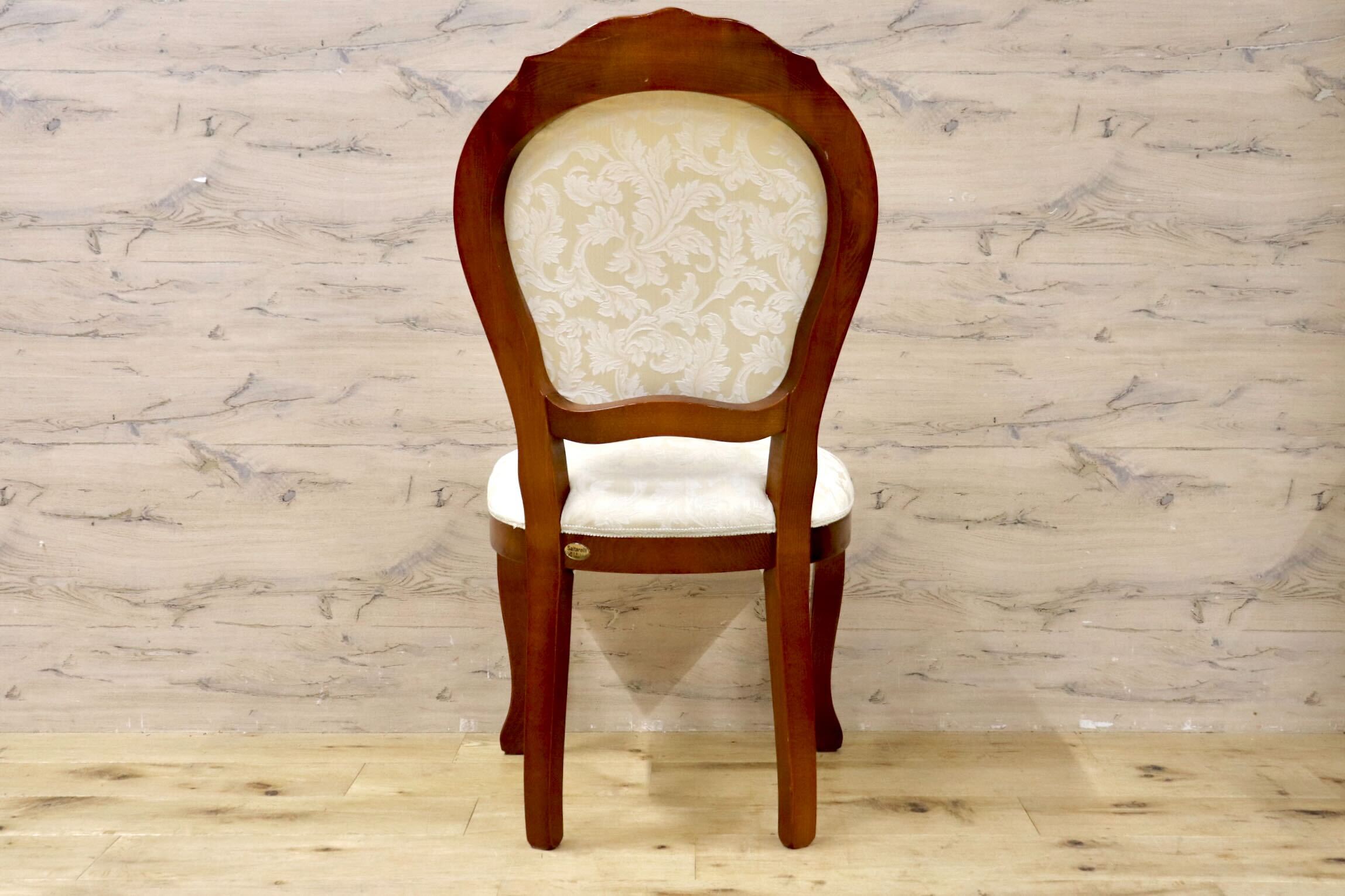 GMIK695○SaltarelliMOBILI / サルタレッリモビリ ダイニングチェア イタリア製 クラシック ロココ調 アンティーク 木製 ファブリック