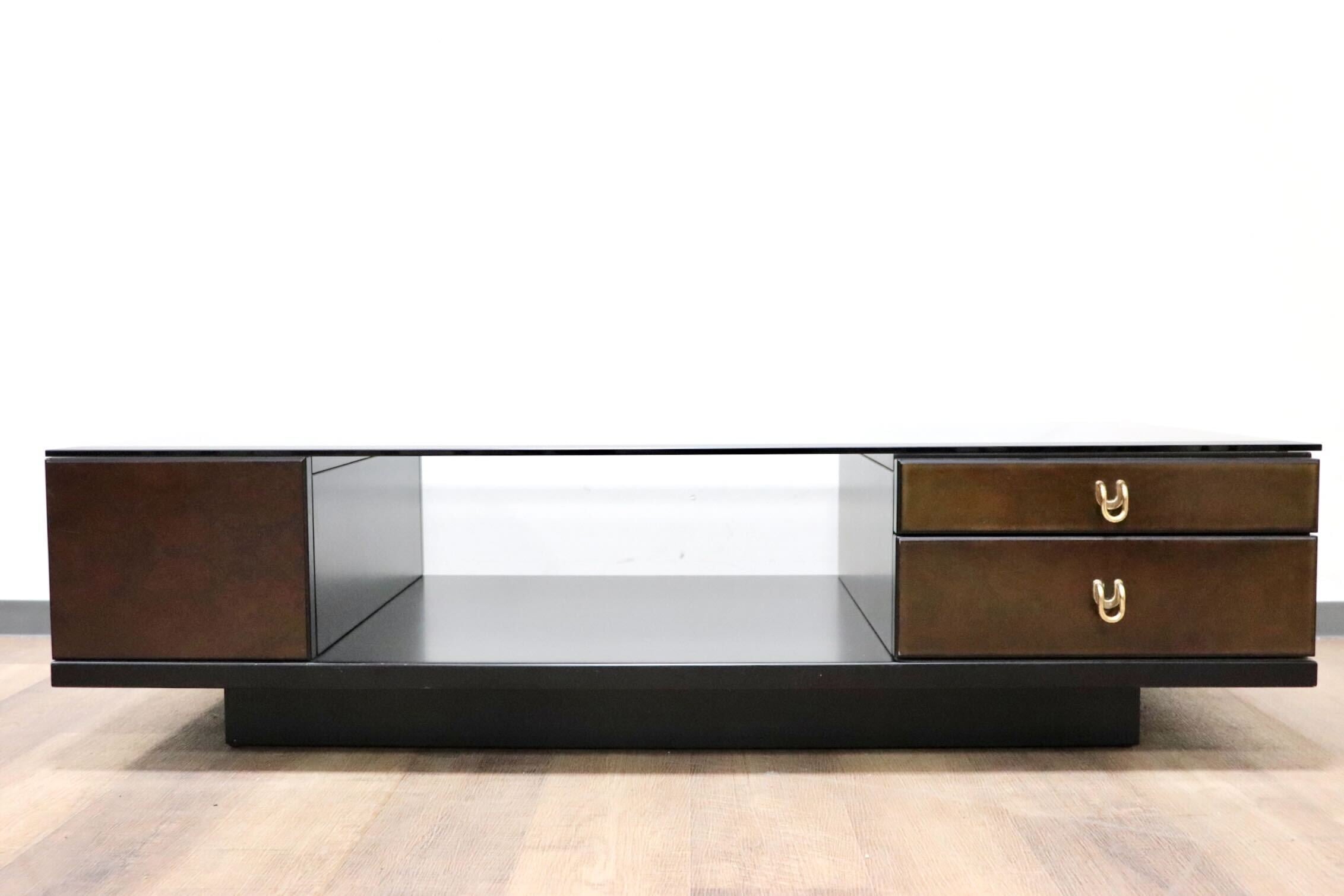 GMGN482C○karimoku / カリモク ガラステーブル センターテーブル リビングテーブル ローテーブル 収納棚 応接 モダン 国産家具