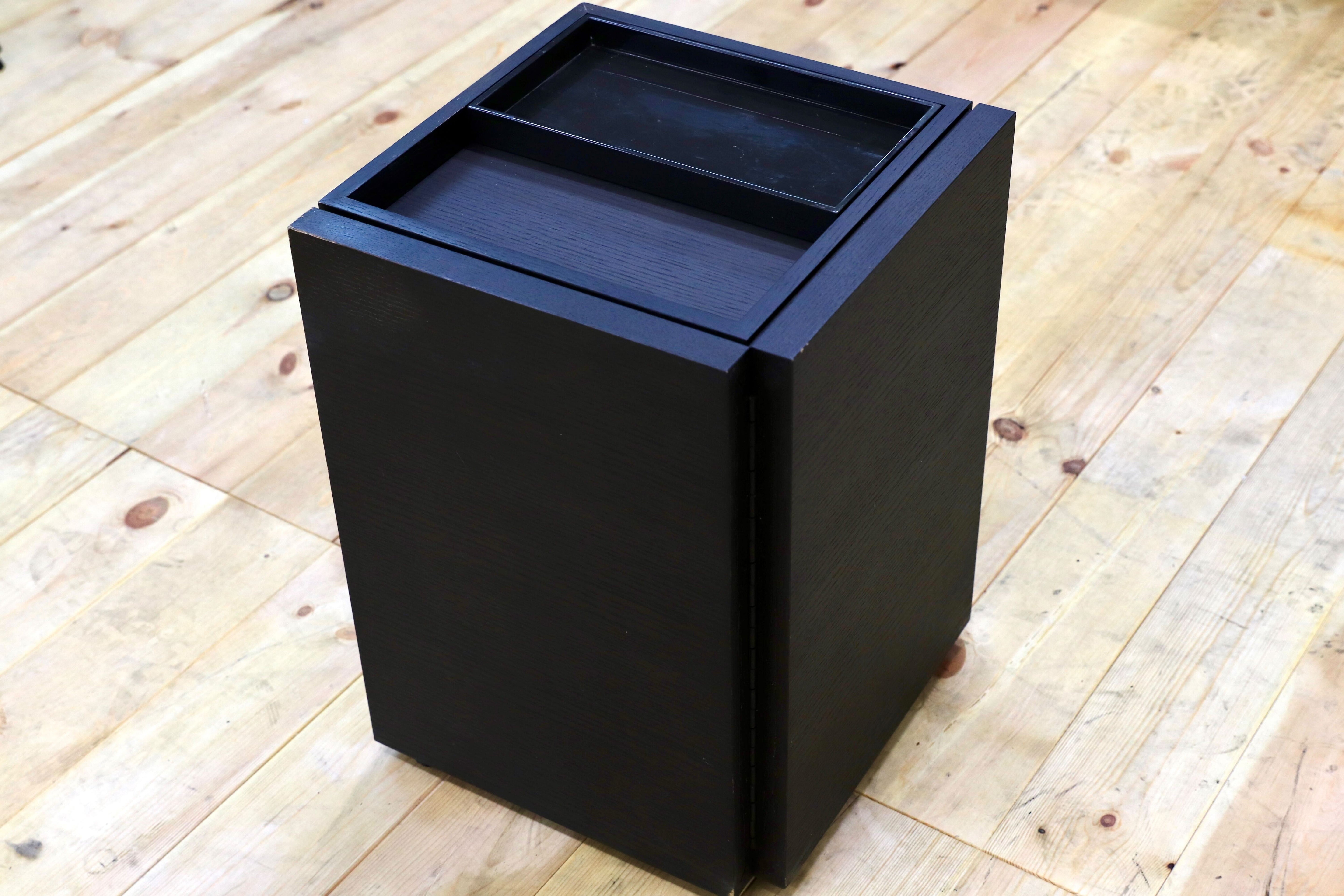 GMFK79○cassina ixc / カッシーナイクスシー PIVOT wagon ピヴォット ワゴン ブラック イタリアモダン ヴィンテージ 約15.2万 稀少