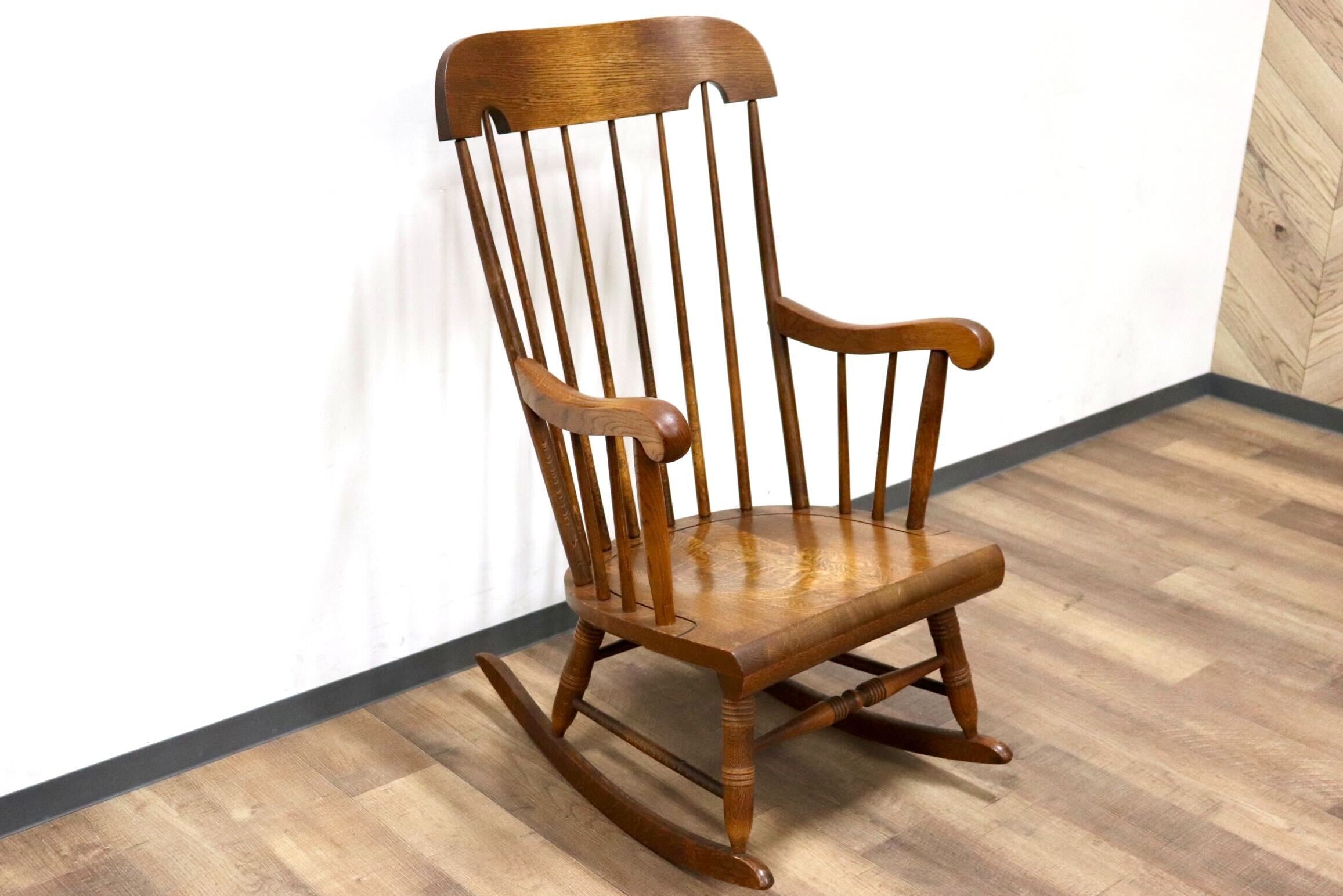 GMGS259○飛騨産業 / HIDA キツツキ ロッキングチェア 揺り椅子 レトロ カントリー ノスタルジック カントリー 古民家 椅子 飛騨家具