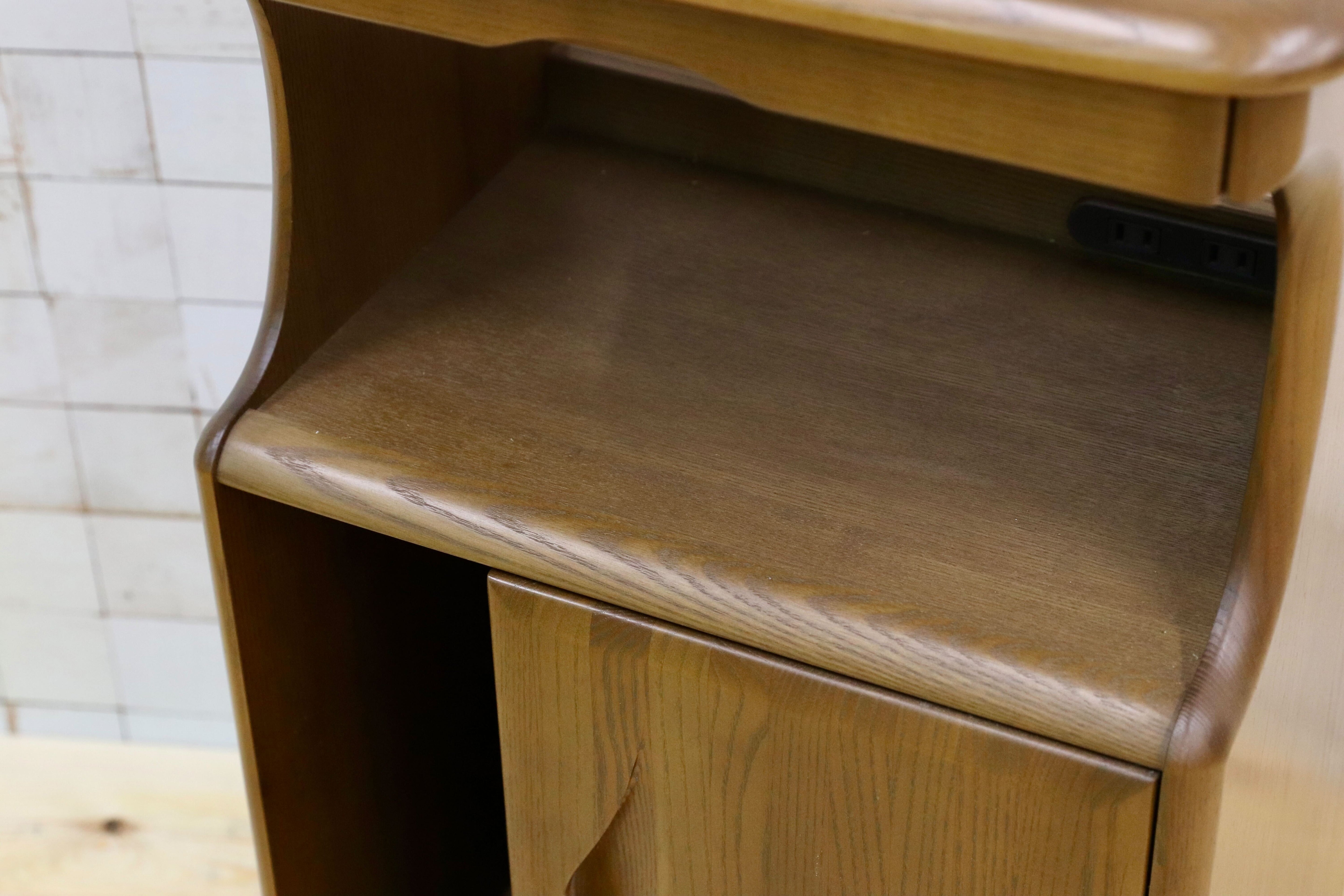 GMFK131○karimoku / カリモク 電話台 FAX台 木製 リビング収納 ラック サイドキャビネット 楢材 国産家具