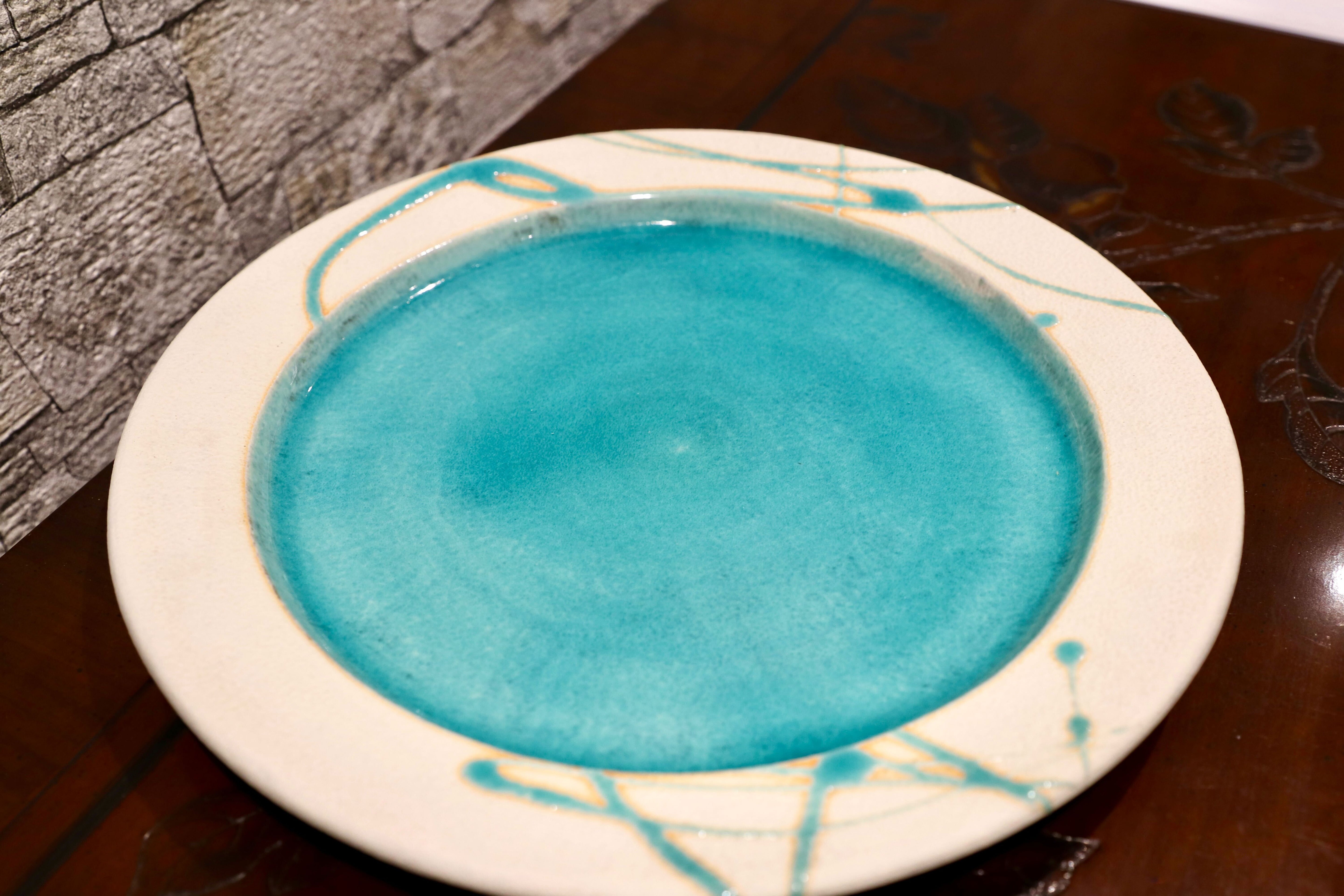 GMIO95○雅峰窯 / Gahou-gama リム皿 丹波立杭焼 大皿 プレート