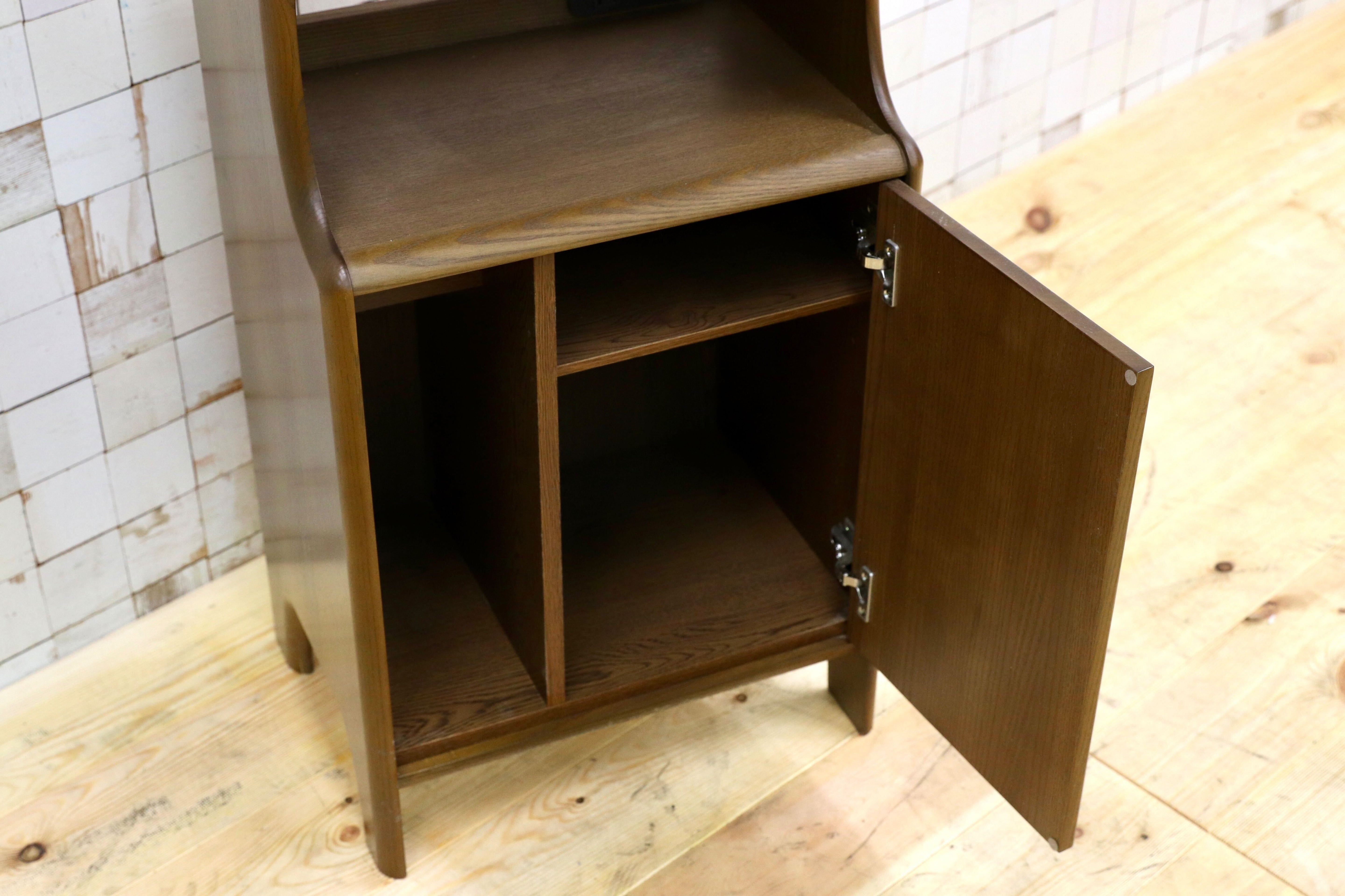 GMFK131○karimoku / カリモク 電話台 FAX台 木製 リビング収納 ラック サイドキャビネット 楢材 国産家具