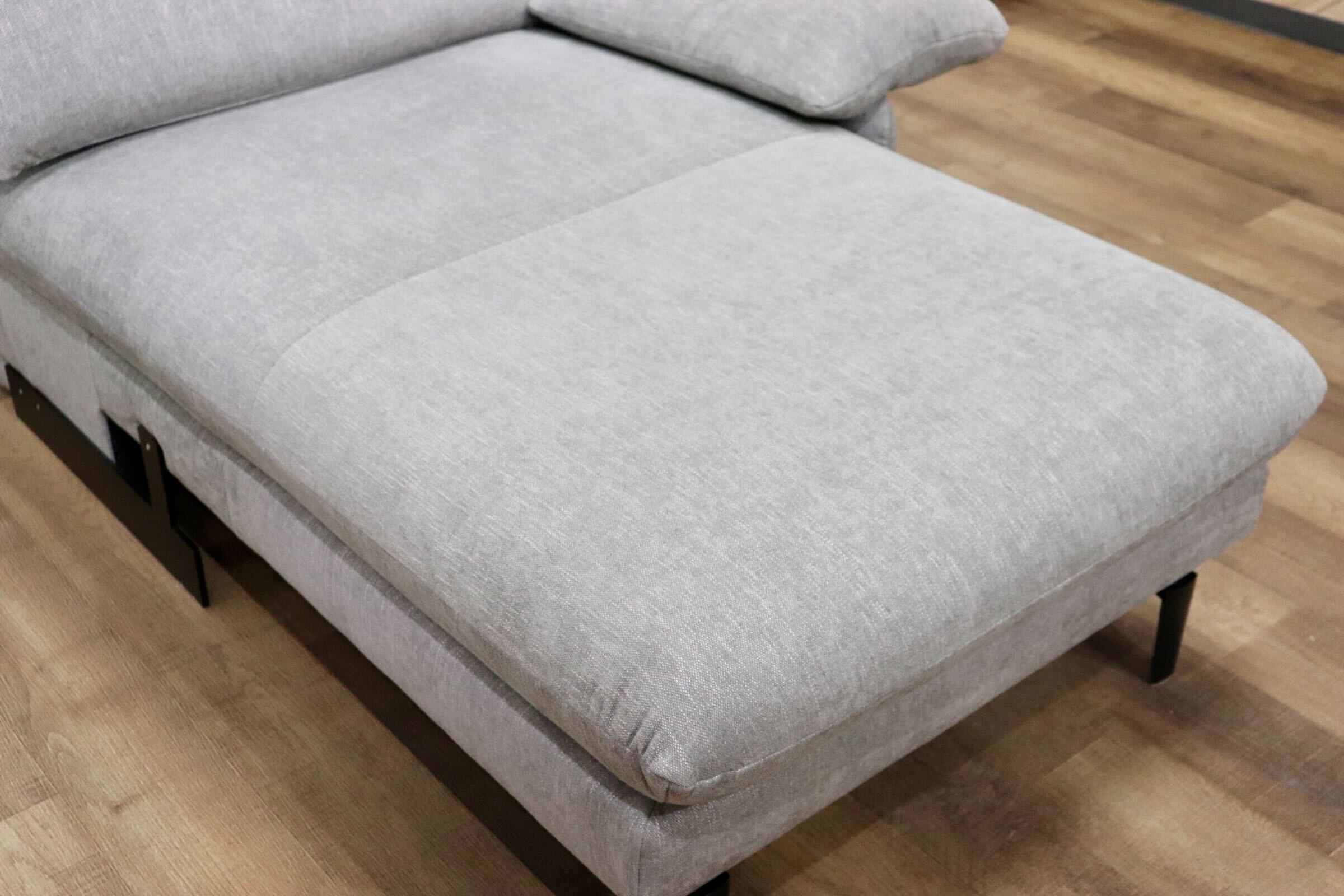 GMHN271○KOINOR / コイノール カウチソファ 左アーム シェーズロング 1人掛けソファ 長椅子 ファブリック グレー ドイツ製 最高級 展示品