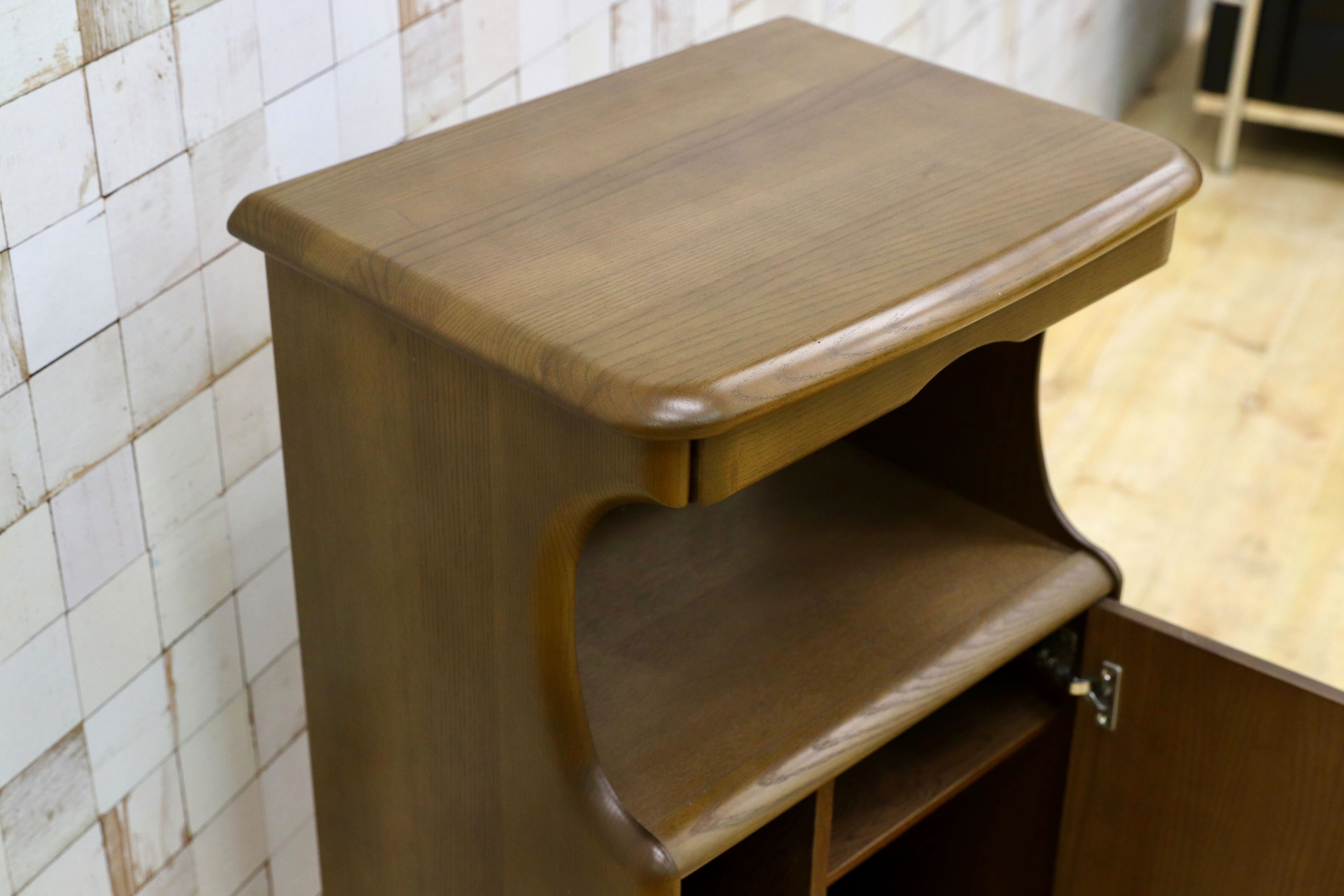 GMFK131○karimoku / カリモク 電話台 FAX台 木製 リビング収納 ラック サイドキャビネット 楢材 国産家具