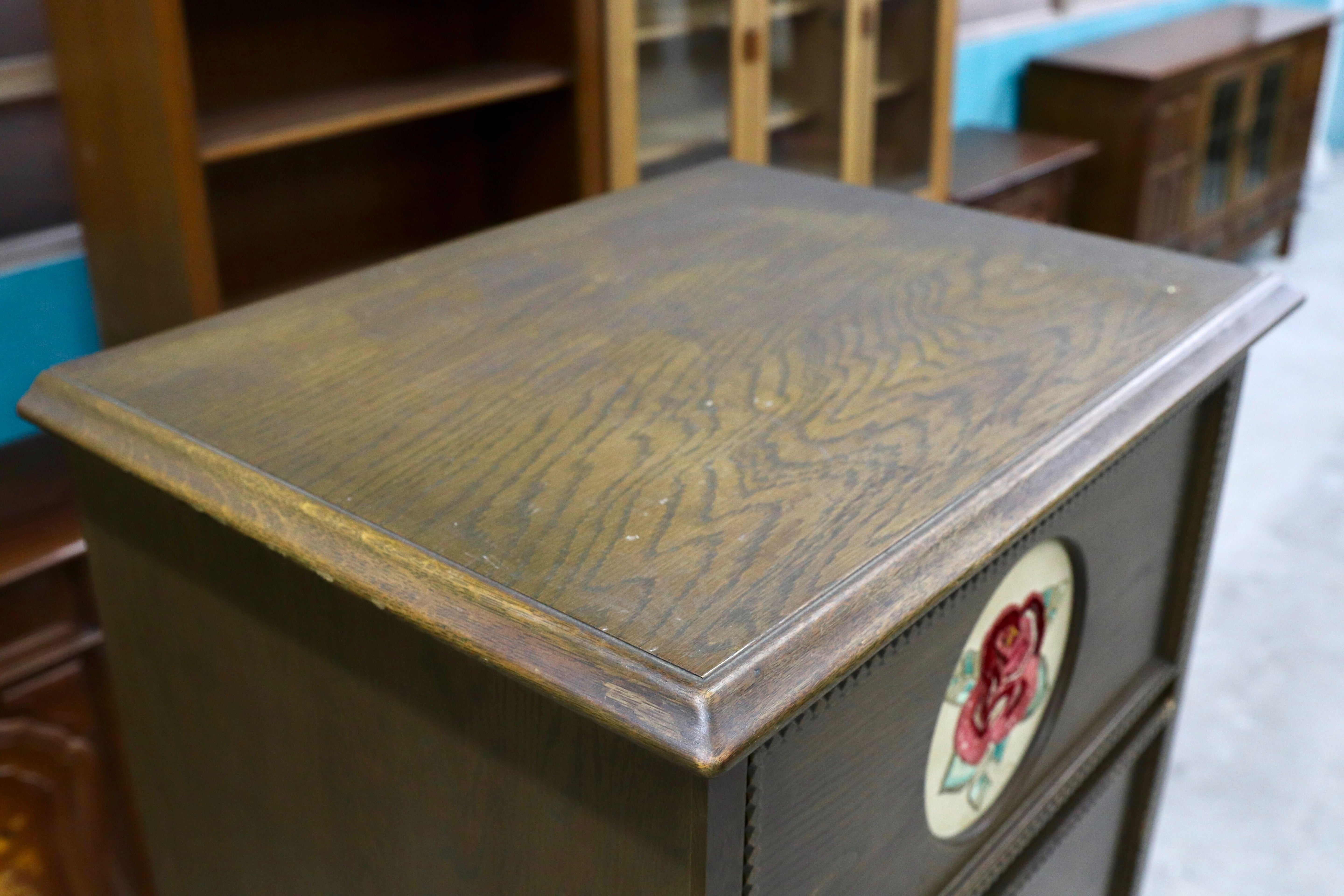 GMIK45○神戸家具 洋家具 トールチェスト リビング収納 整理箪笥 楢材 クラシック オールド ヴィンテージ カントリー 検)永田良介