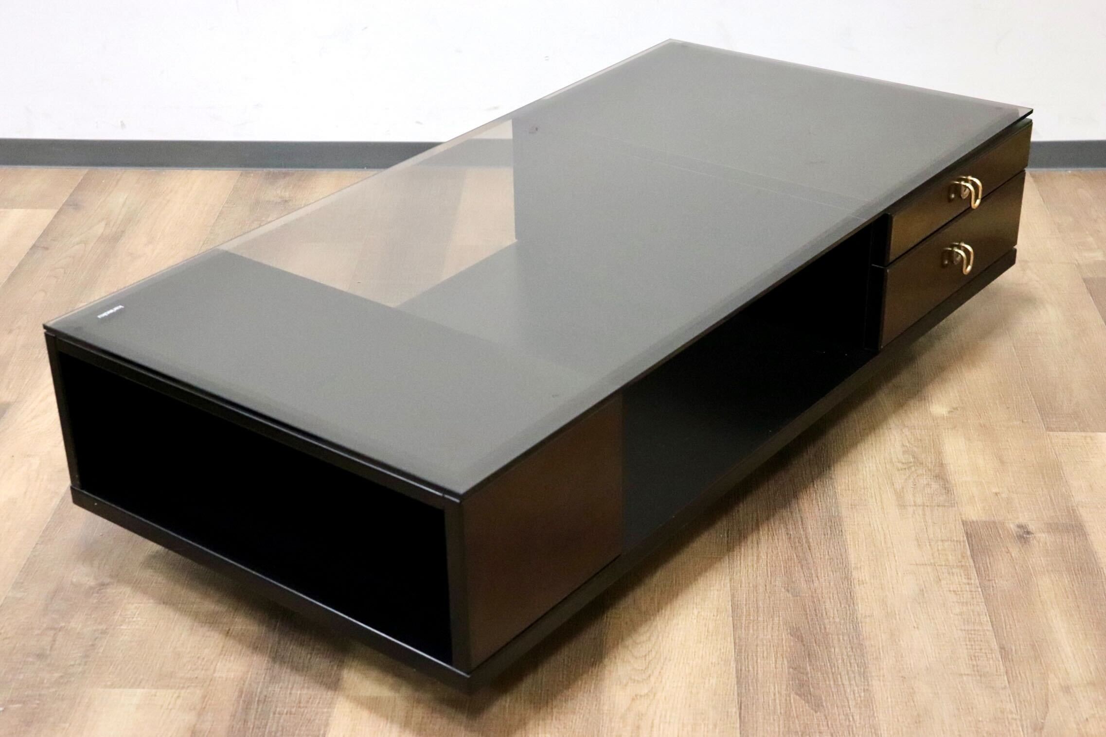 GMGN482C○karimoku / カリモク ガラステーブル センターテーブル リビングテーブル ローテーブル 収納棚 応接 モダン 国産家具