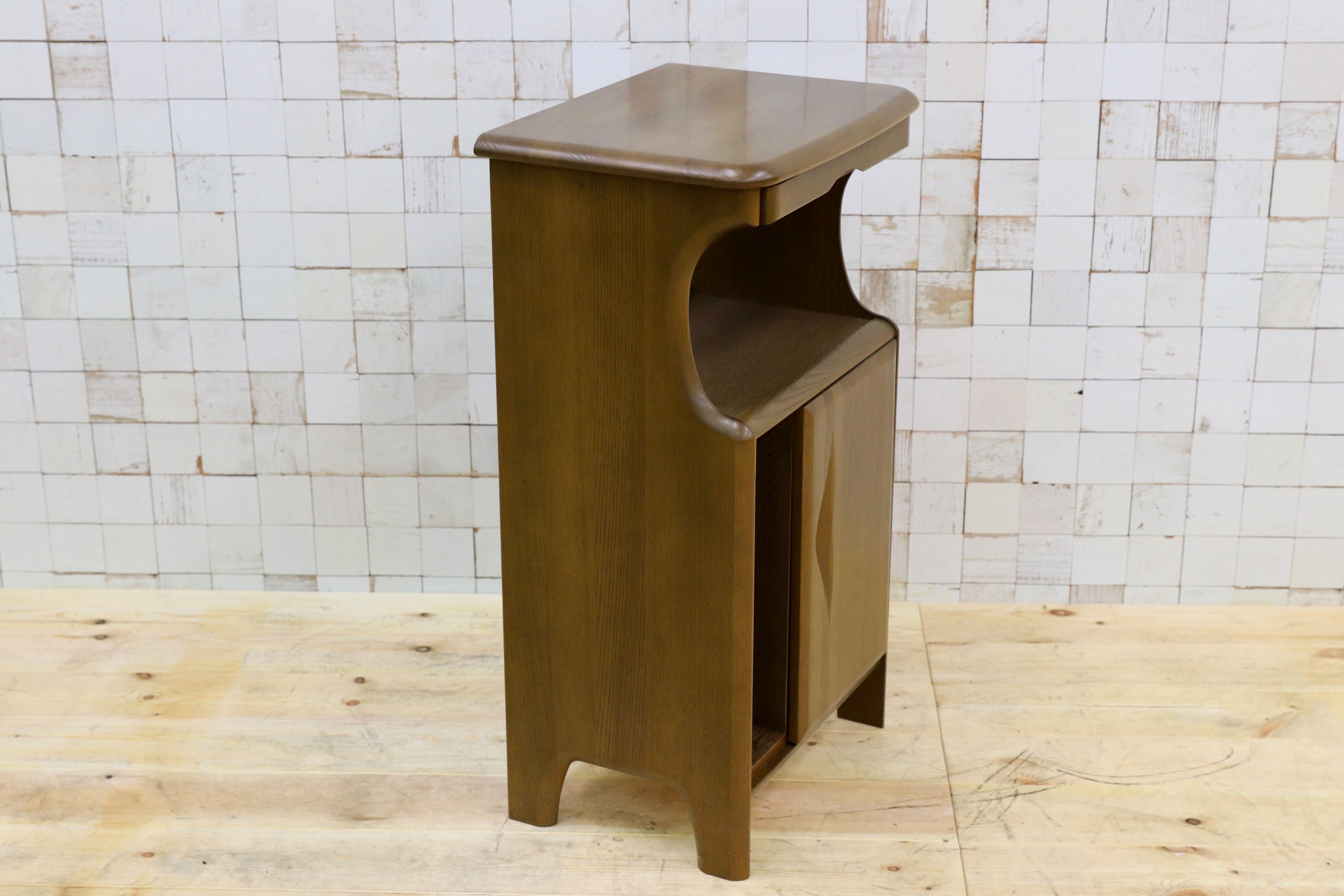 GMFK131○karimoku / カリモク 電話台 FAX台 木製 リビング収納 ラック サイドキャビネット 楢材 国産家具