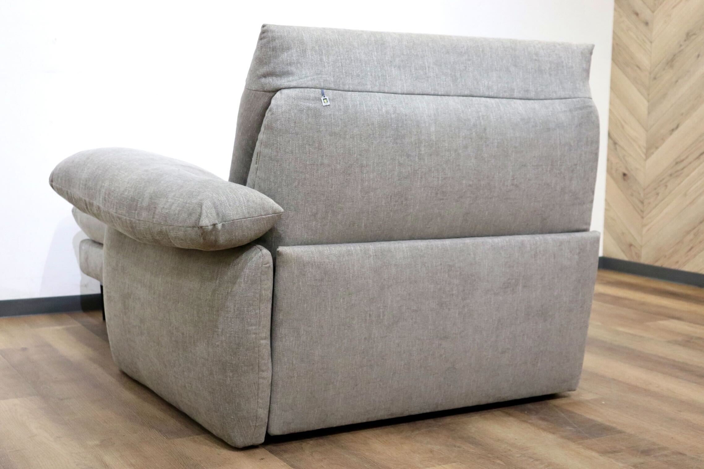 GMHN271○KOINOR / コイノール カウチソファ 左アーム シェーズロング 1人掛けソファ 長椅子 ファブリック グレー ドイツ製 最高級 展示品