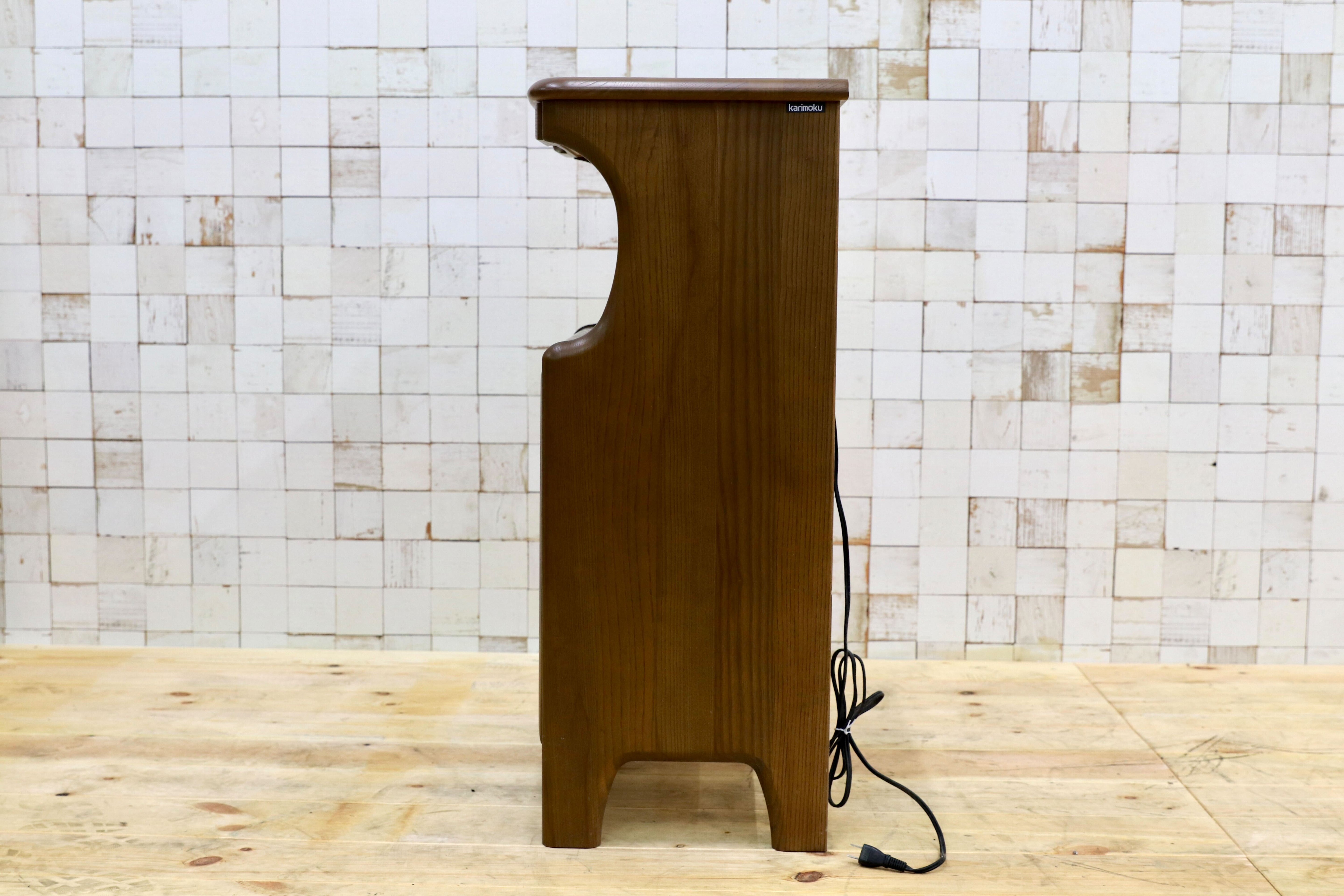 GMFK131○karimoku / カリモク 電話台 FAX台 木製 リビング収納 ラック サイドキャビネット 楢材 国産家具