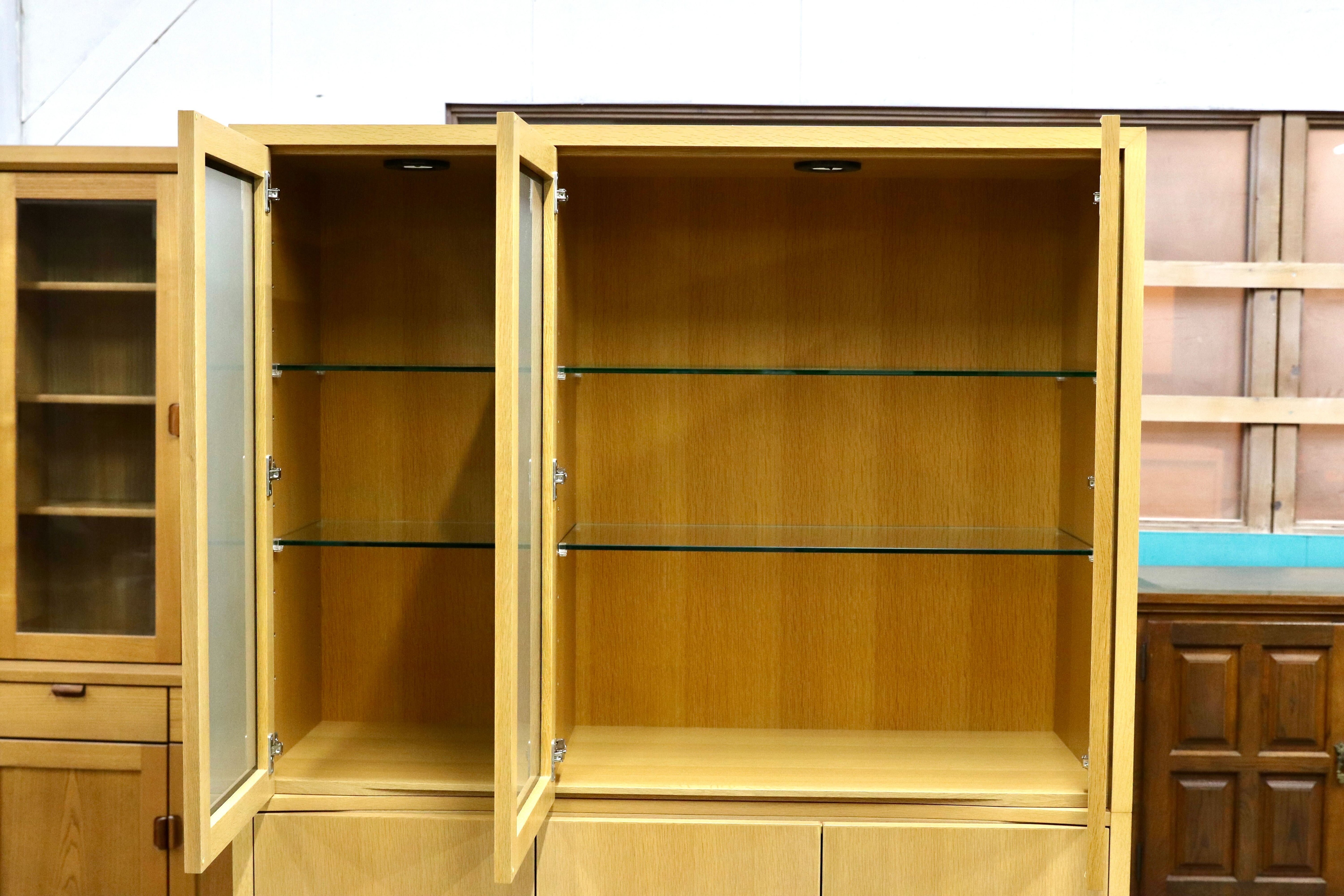 GMIK59○北欧スタイル オーク材 キャビネット 飾り棚 リビングボード シンプル ナチュラル 検)arflex CONDEHOUSE ACTUS