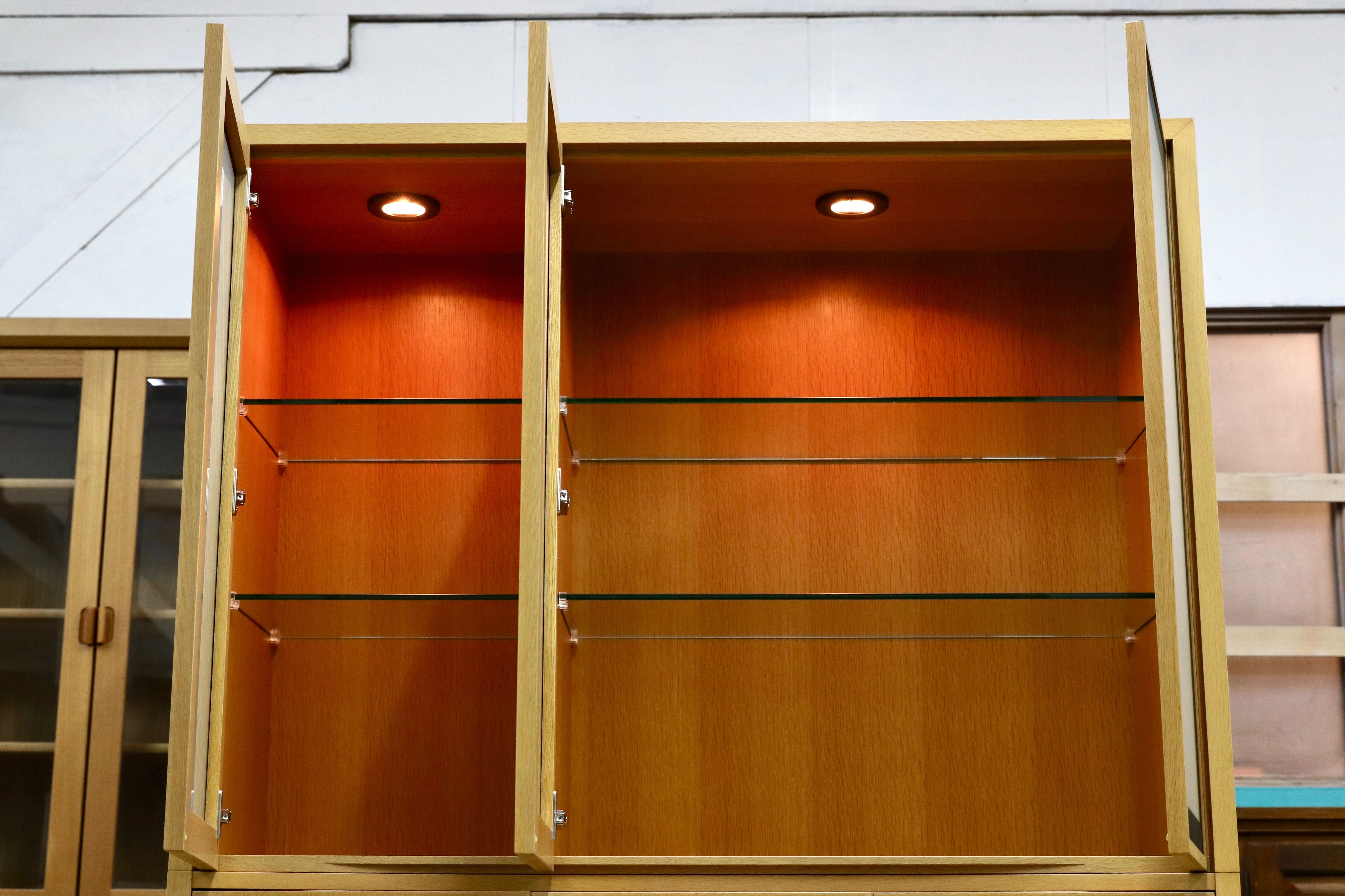 GMIK59○北欧スタイル オーク材 キャビネット 飾り棚 リビングボード シンプル ナチュラル 検)arflex CONDEHOUSE ACTUS