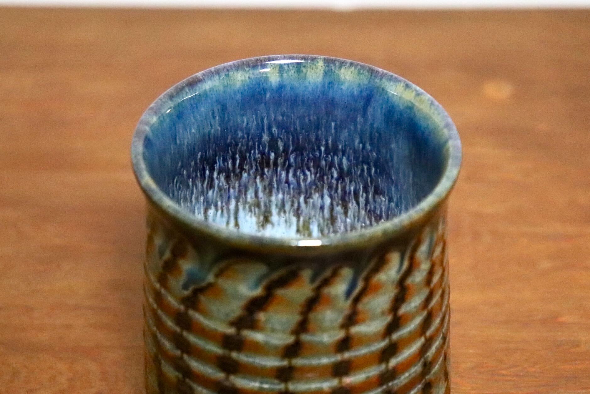 GMIO463A○千代市陶房 清水千代市 丹波焼 湯呑み 陶器 伝統工芸 丹波篠山 未使用